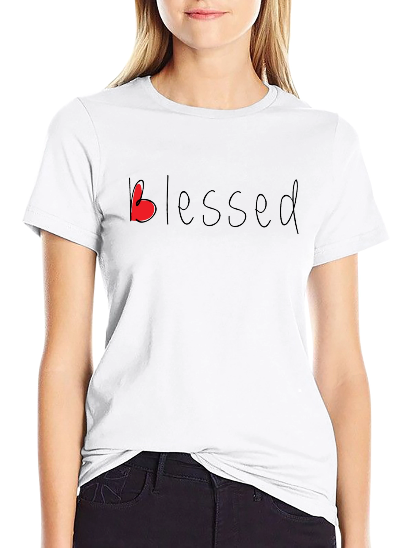 Blessed Graphic Tee - Black Casual Shirt