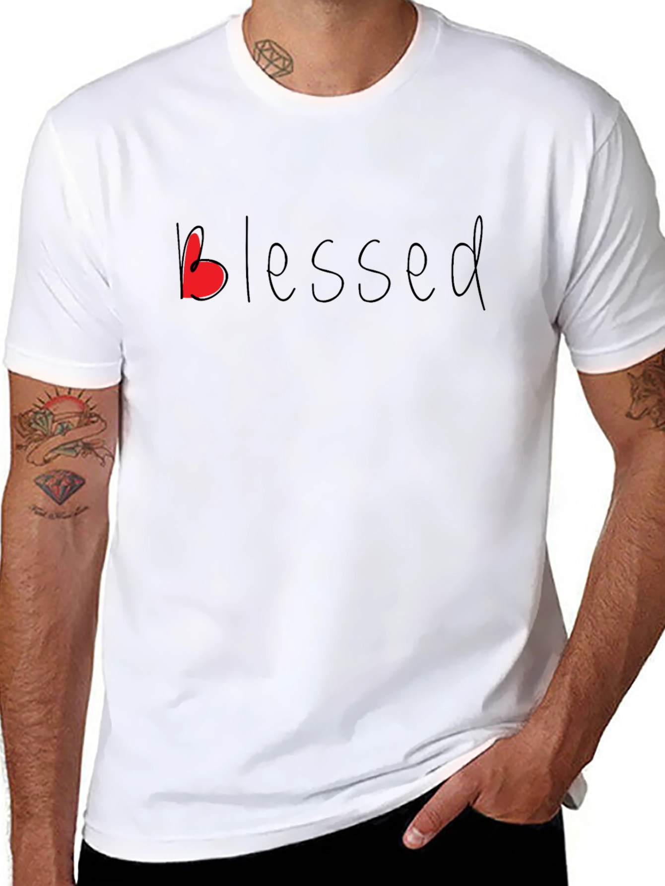 Blessed Graphic Tee - Black Casual Shirt