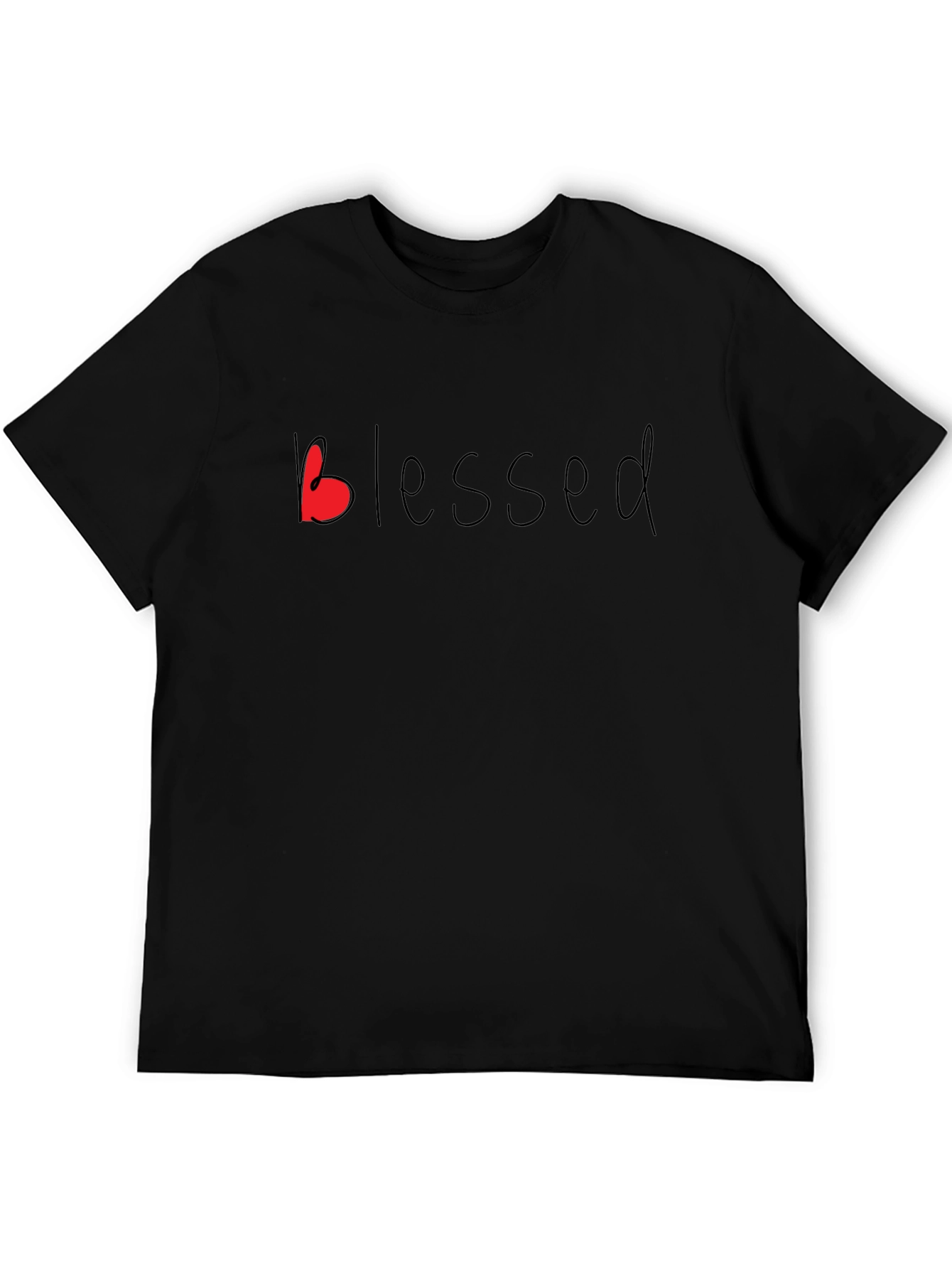 Blessed Graphic Tee - Black Casual Shirt