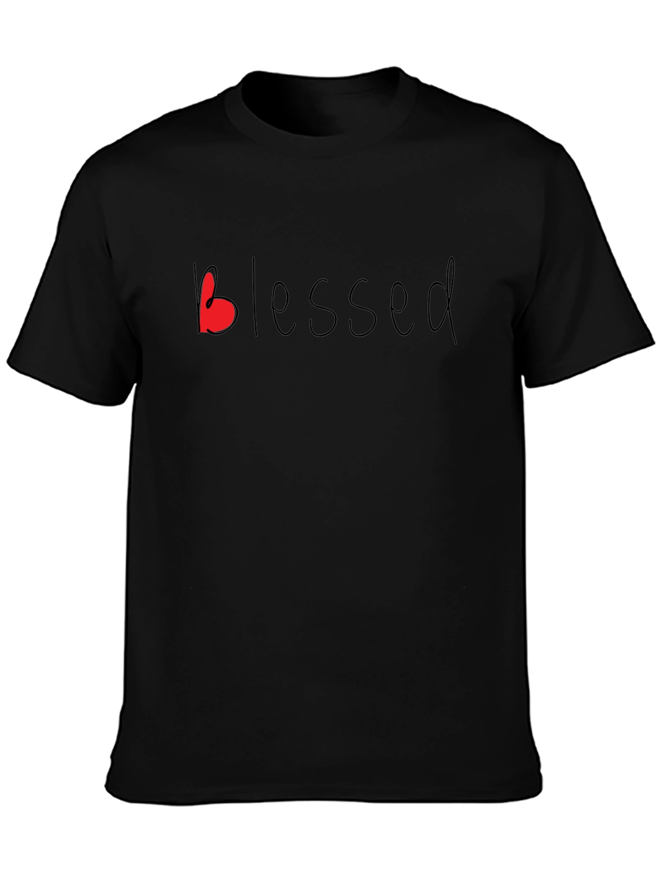 Blessed Graphic Tee - Black Casual Shirt