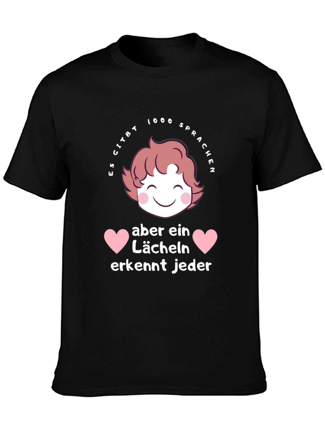 Smile T-Shirt - Languages & Hearts Graphic