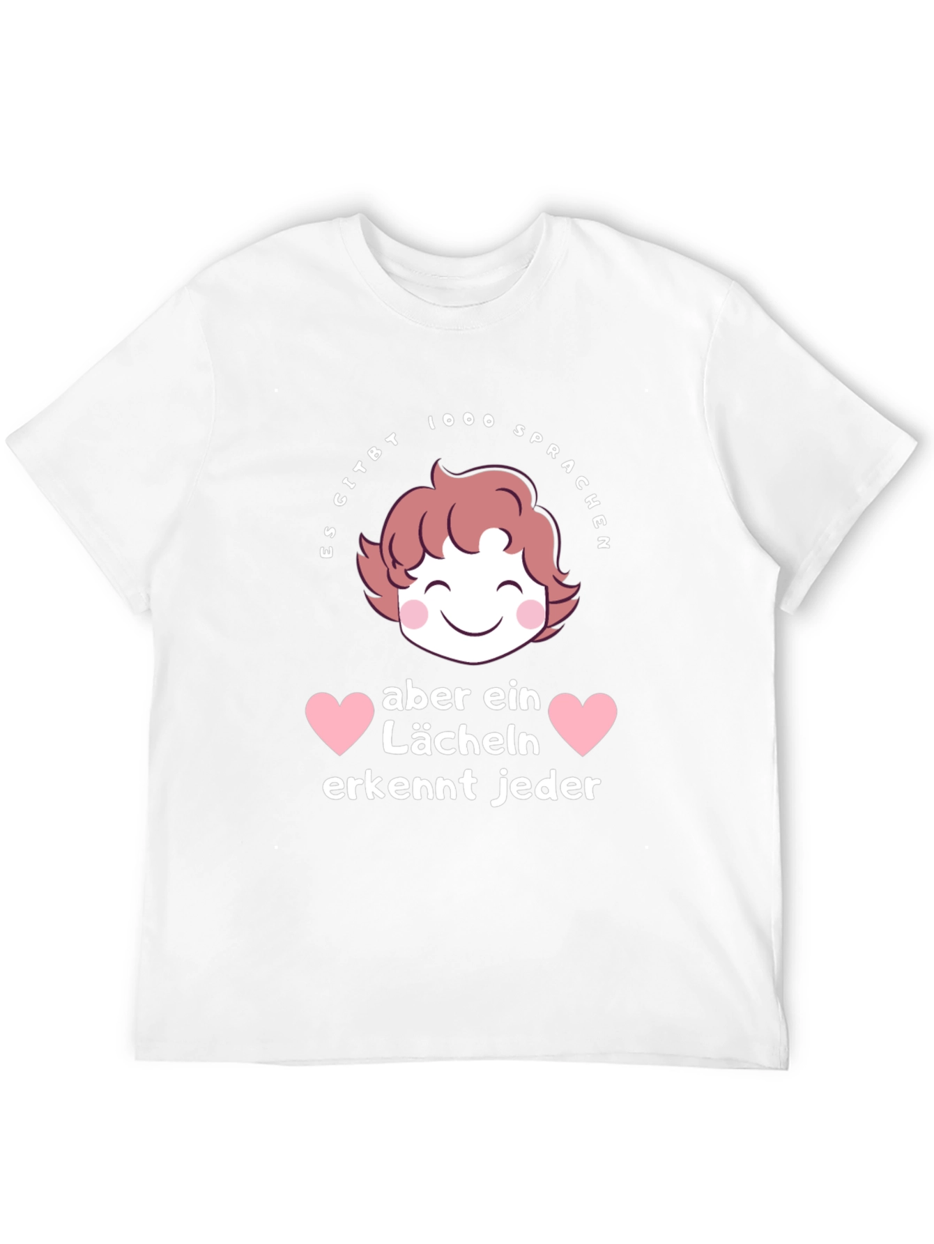 Smile T-Shirt - Languages & Hearts Graphic