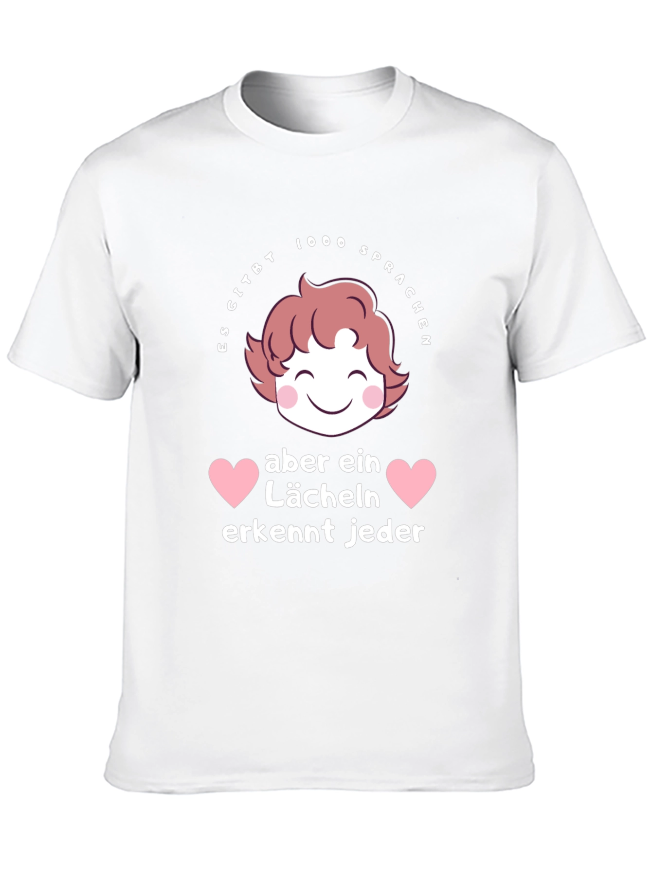 Smile T-Shirt - Languages & Hearts Graphic