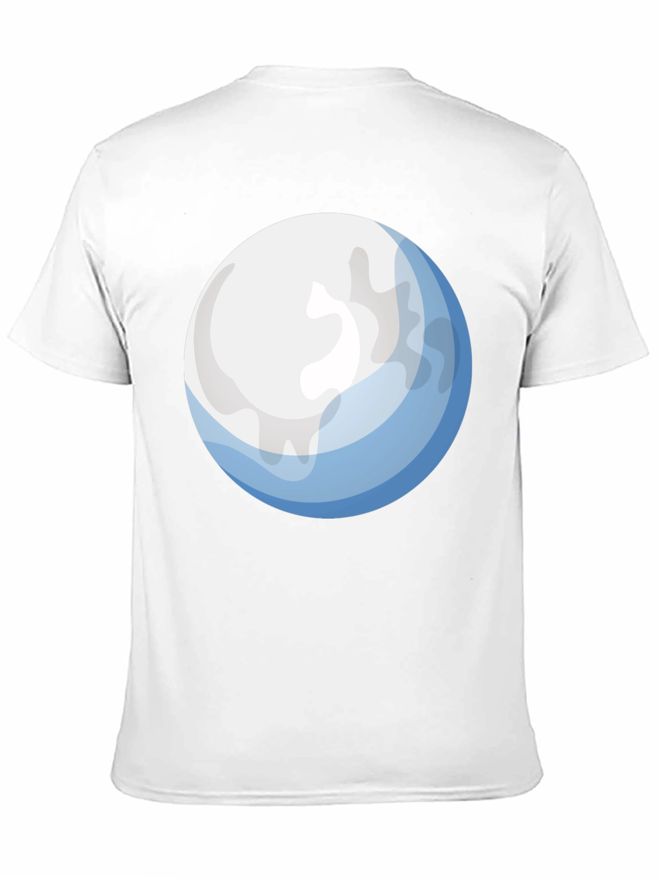Cartoon Sphere Graphic Tee - Soft Black T-Shirt
