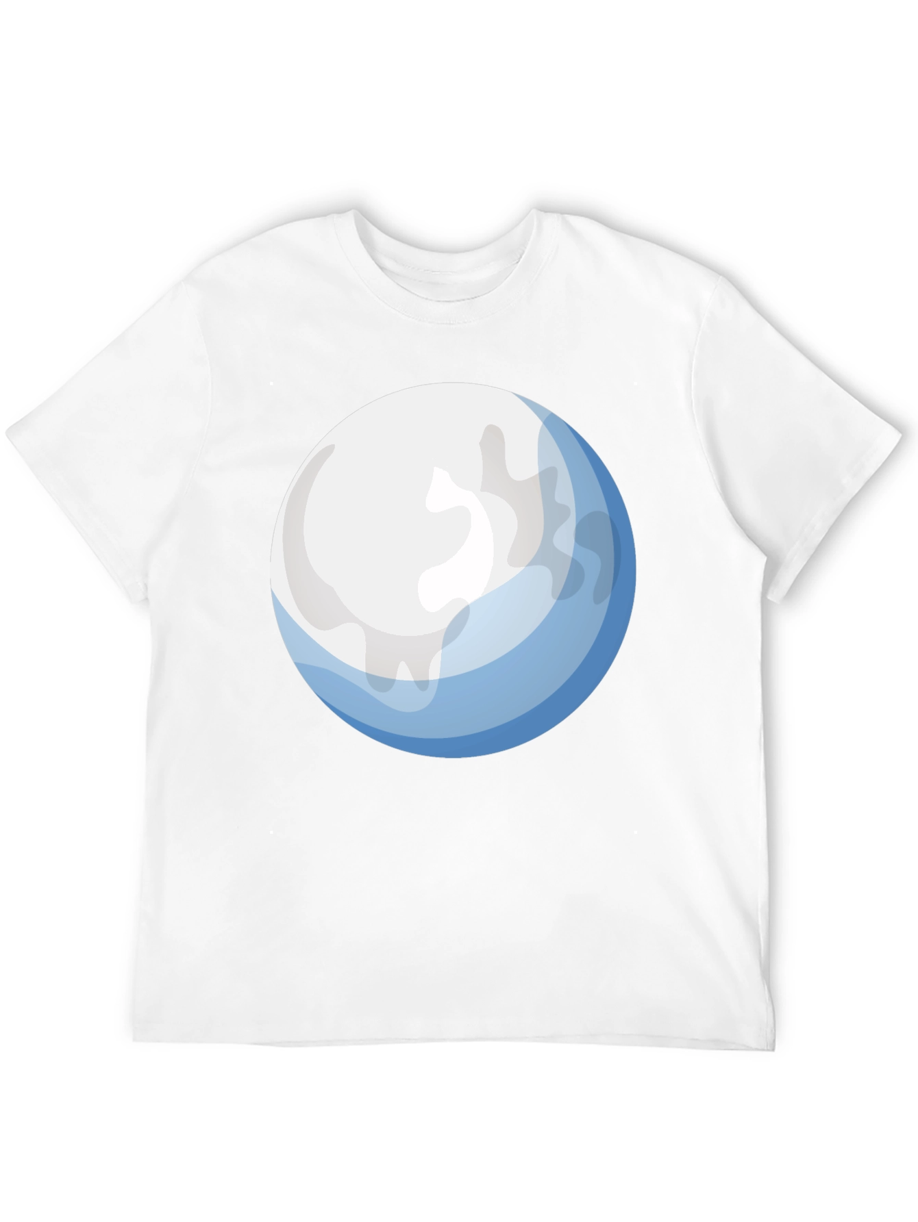 Cartoon Sphere Graphic Tee - Soft Black T-Shirt