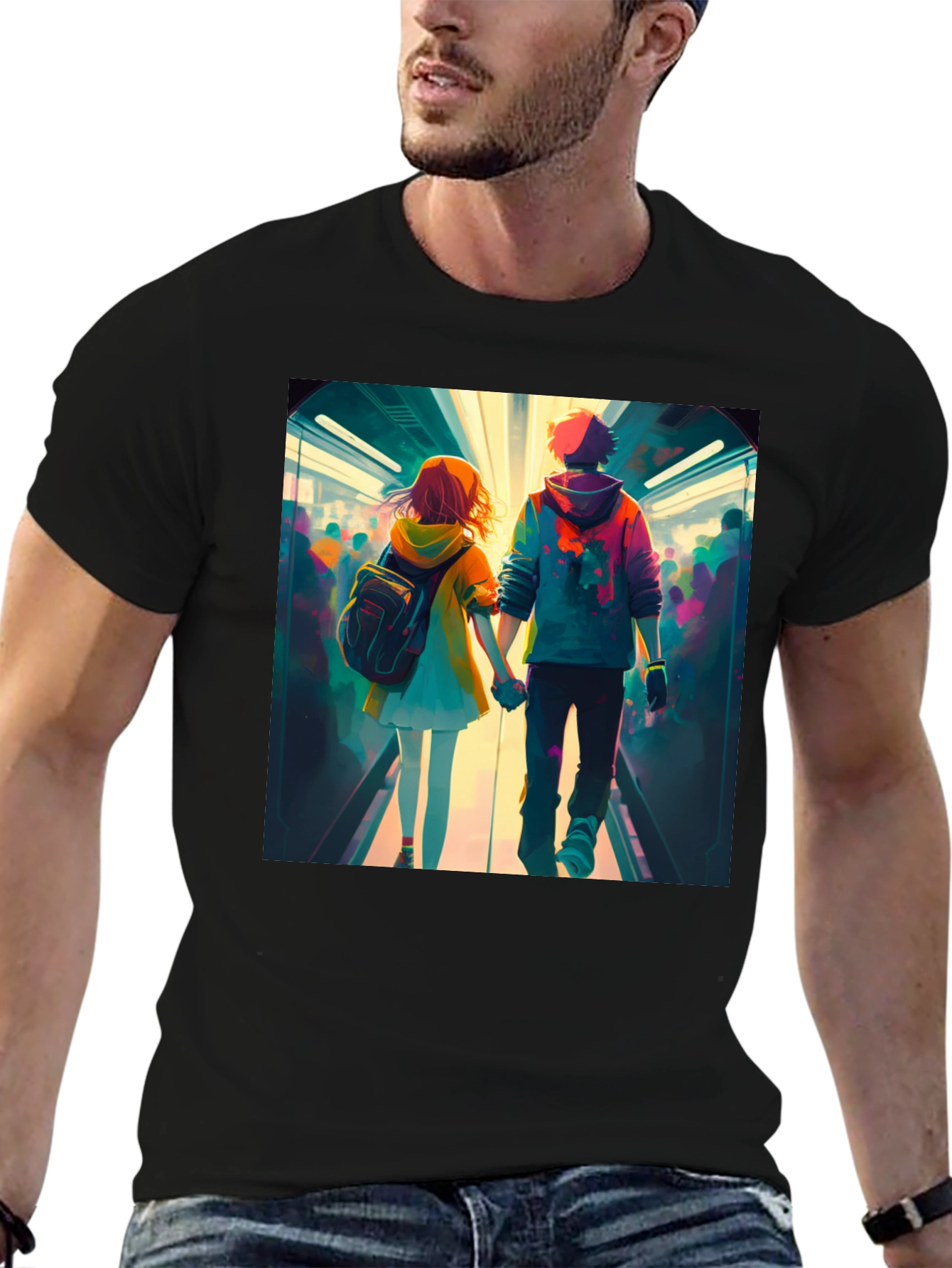 Anime Couple T-Shirt - Stylish Graphic Tee