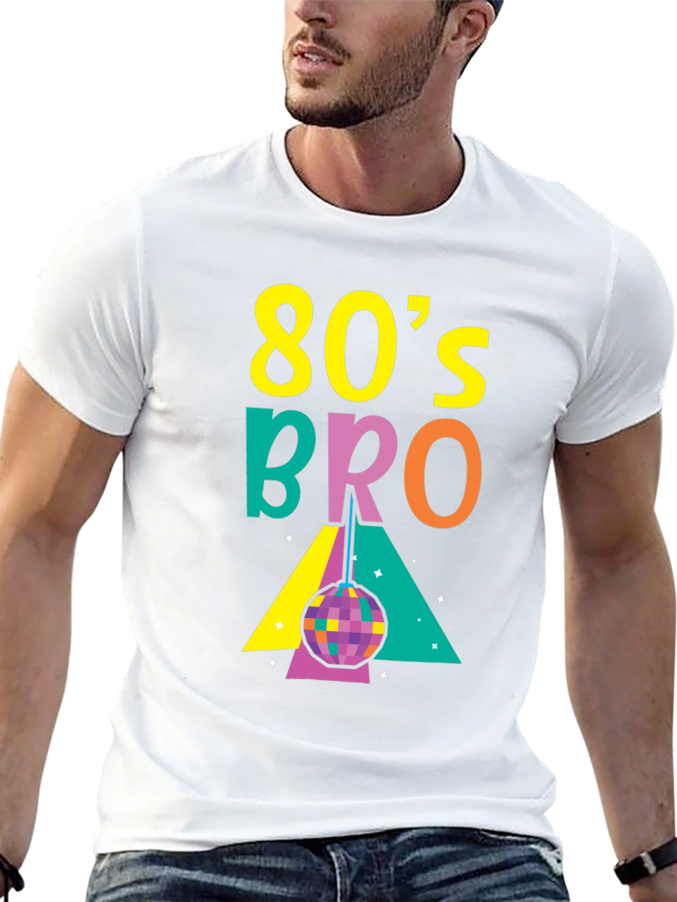 80s Bro Graphic Tee - Retro Party Shirt
