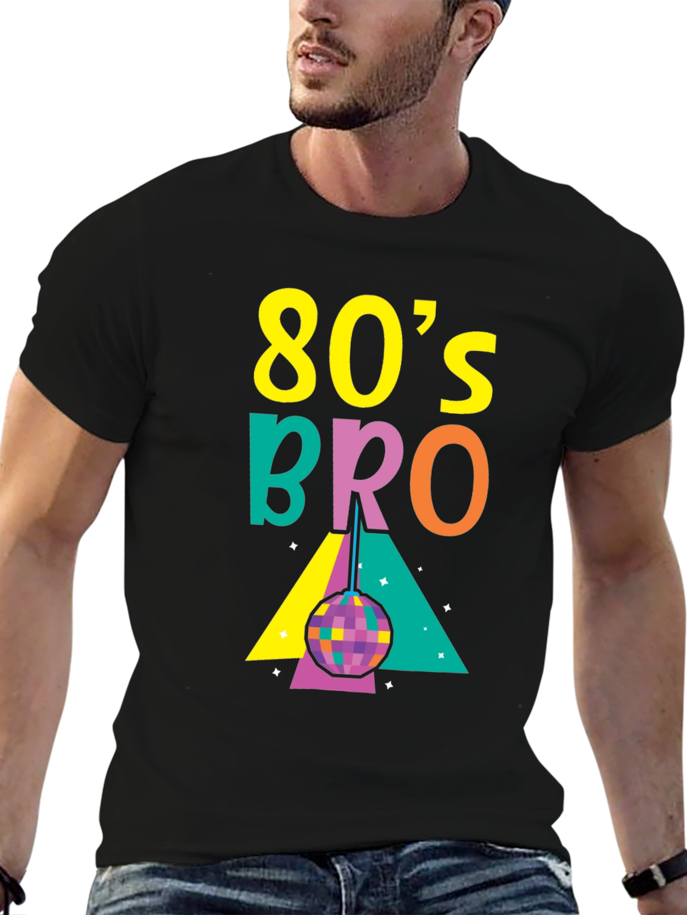 80s Bro Graphic Tee - Retro Party Shirt