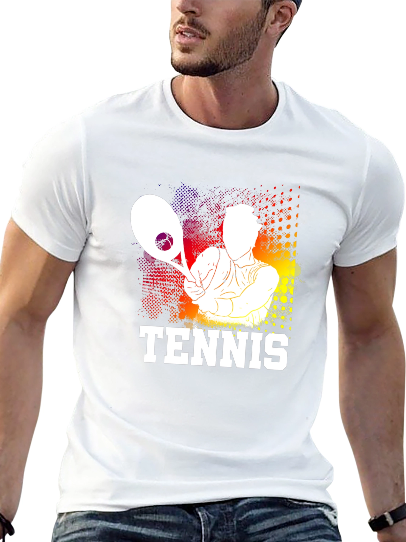 Tennis Player Graphic T-Shirt - Stylish Sportswear