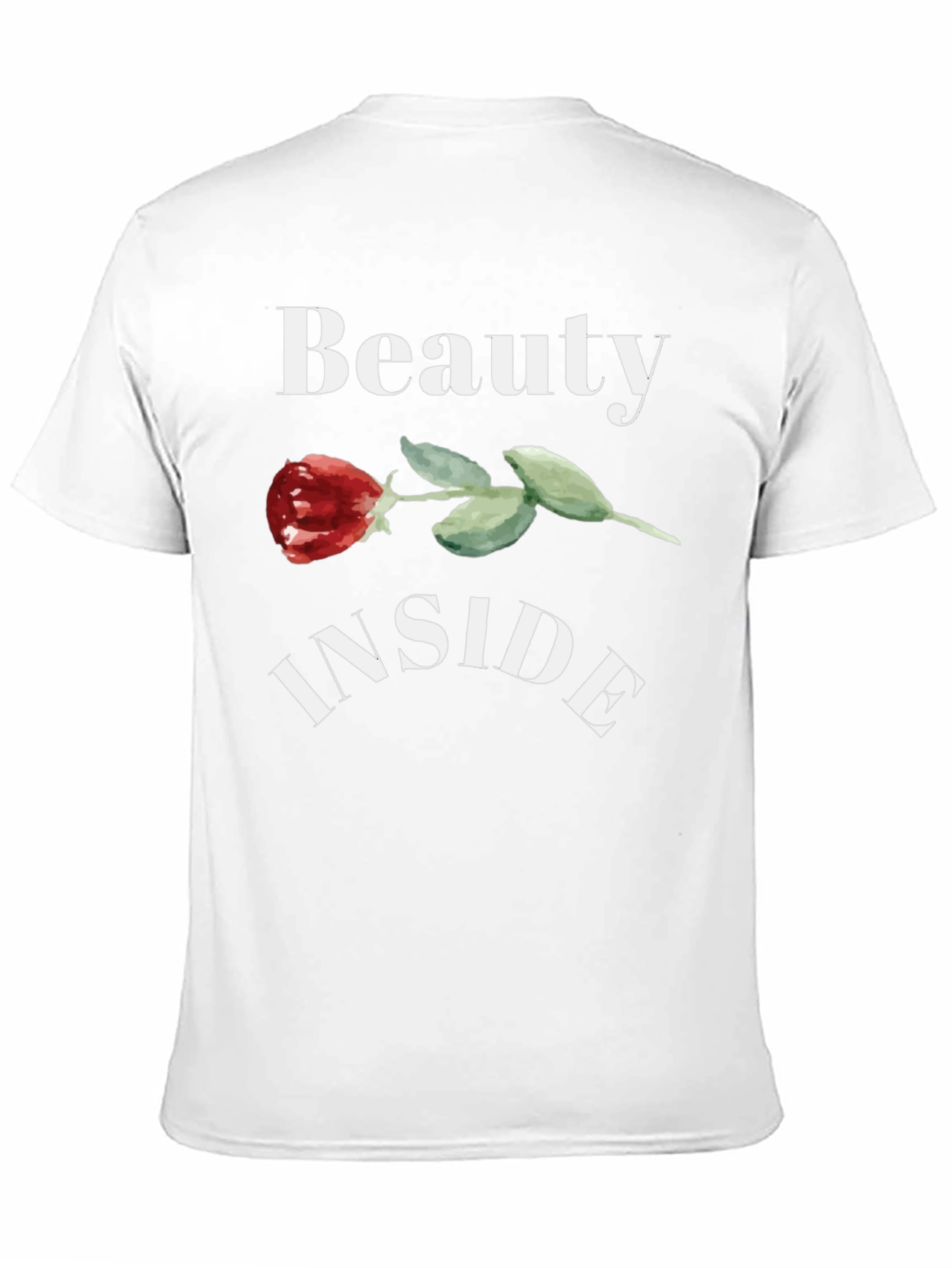 Beauty Inside Rose Graphic Black T-Shirt
