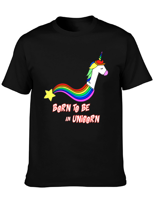 Born To Be A Unicorn Black T-Shirt