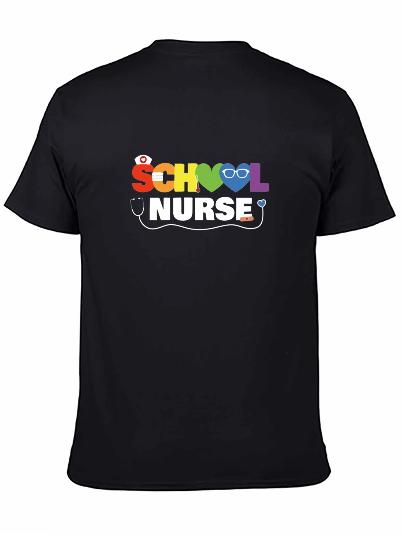 School Nurse Graphic Tee - Black