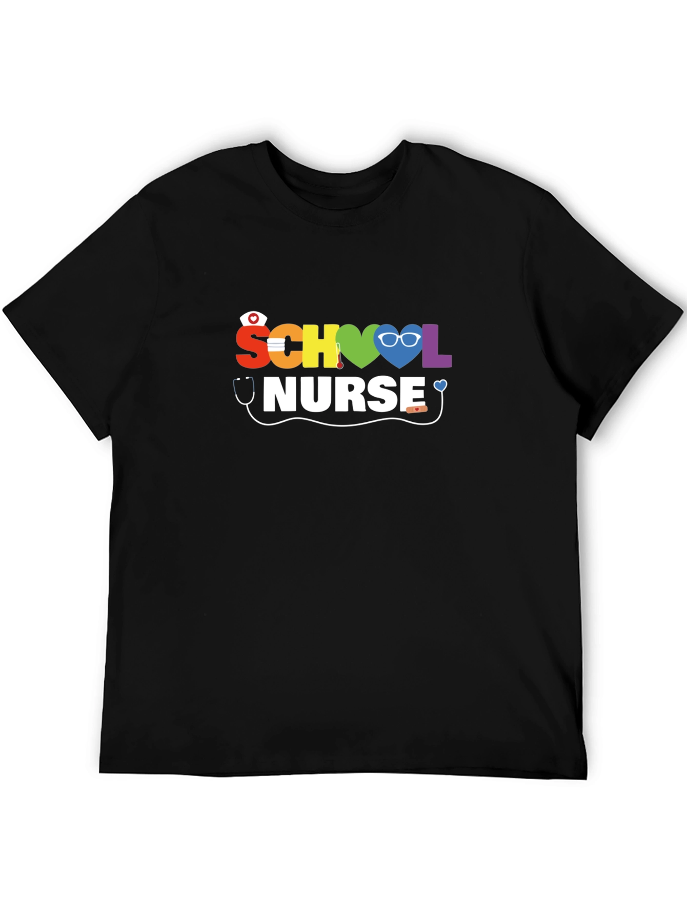 School Nurse Graphic Tee - Black
