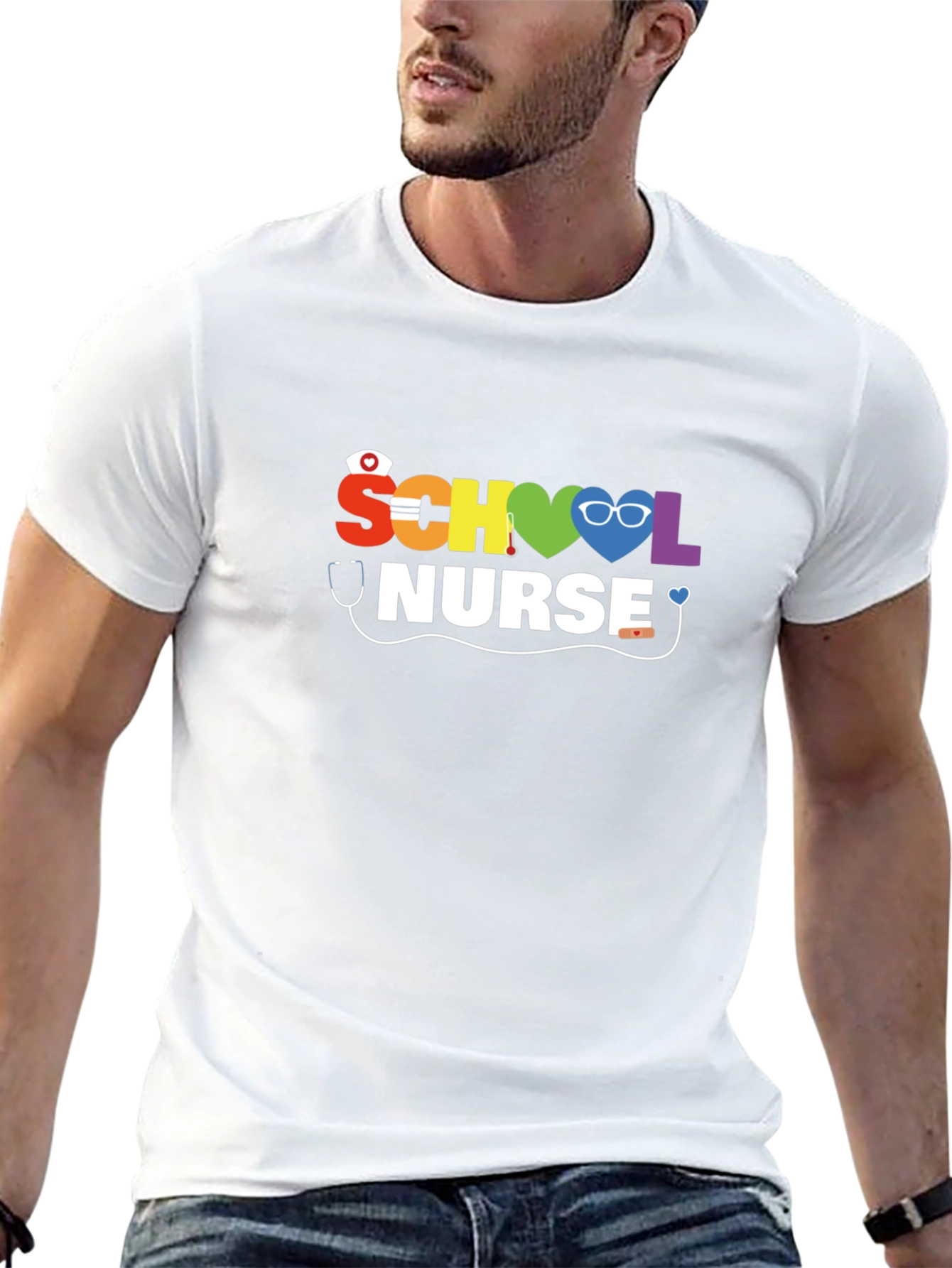 School Nurse Graphic Tee - Black