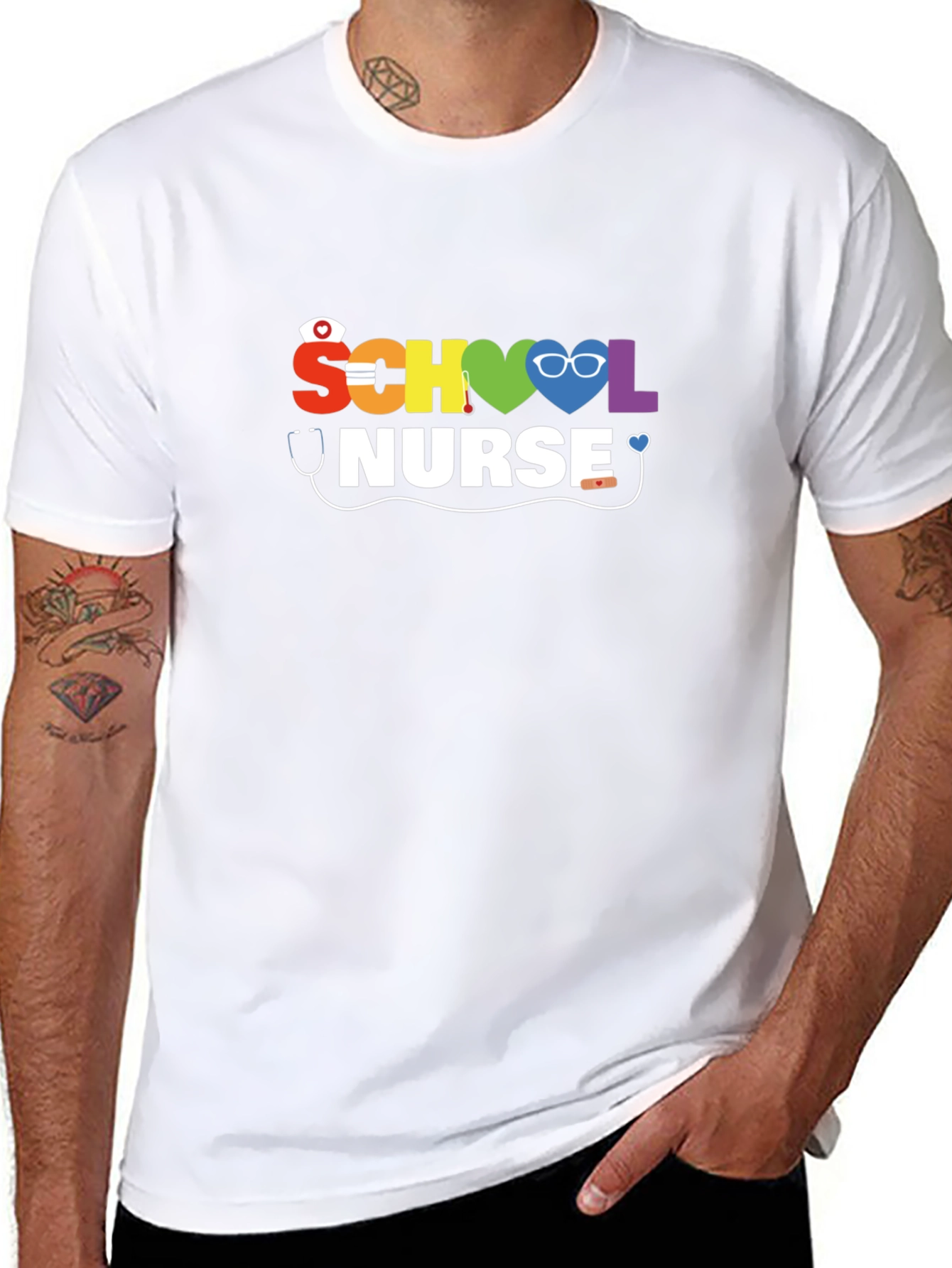 School Nurse Graphic Tee - Black