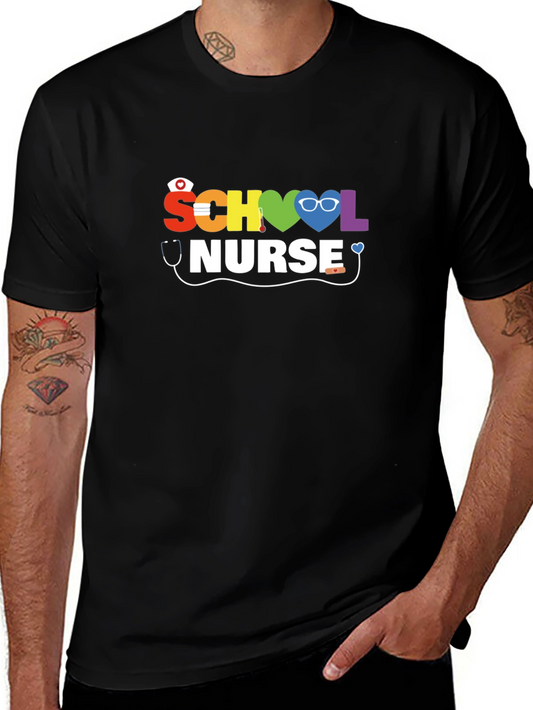 School Nurse Graphic Tee - Black