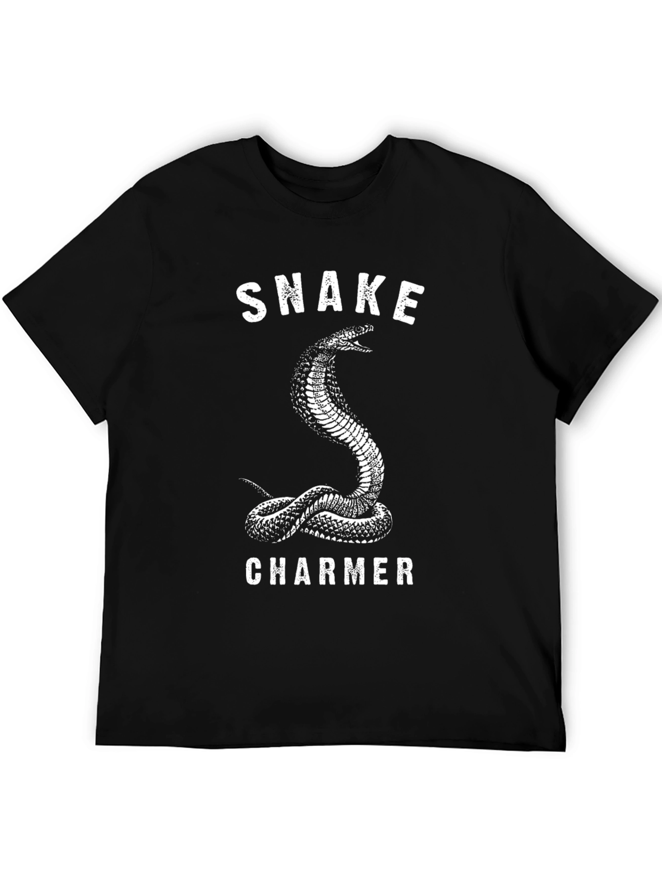 Snake Charmer Graphic Tee - Black Cotton