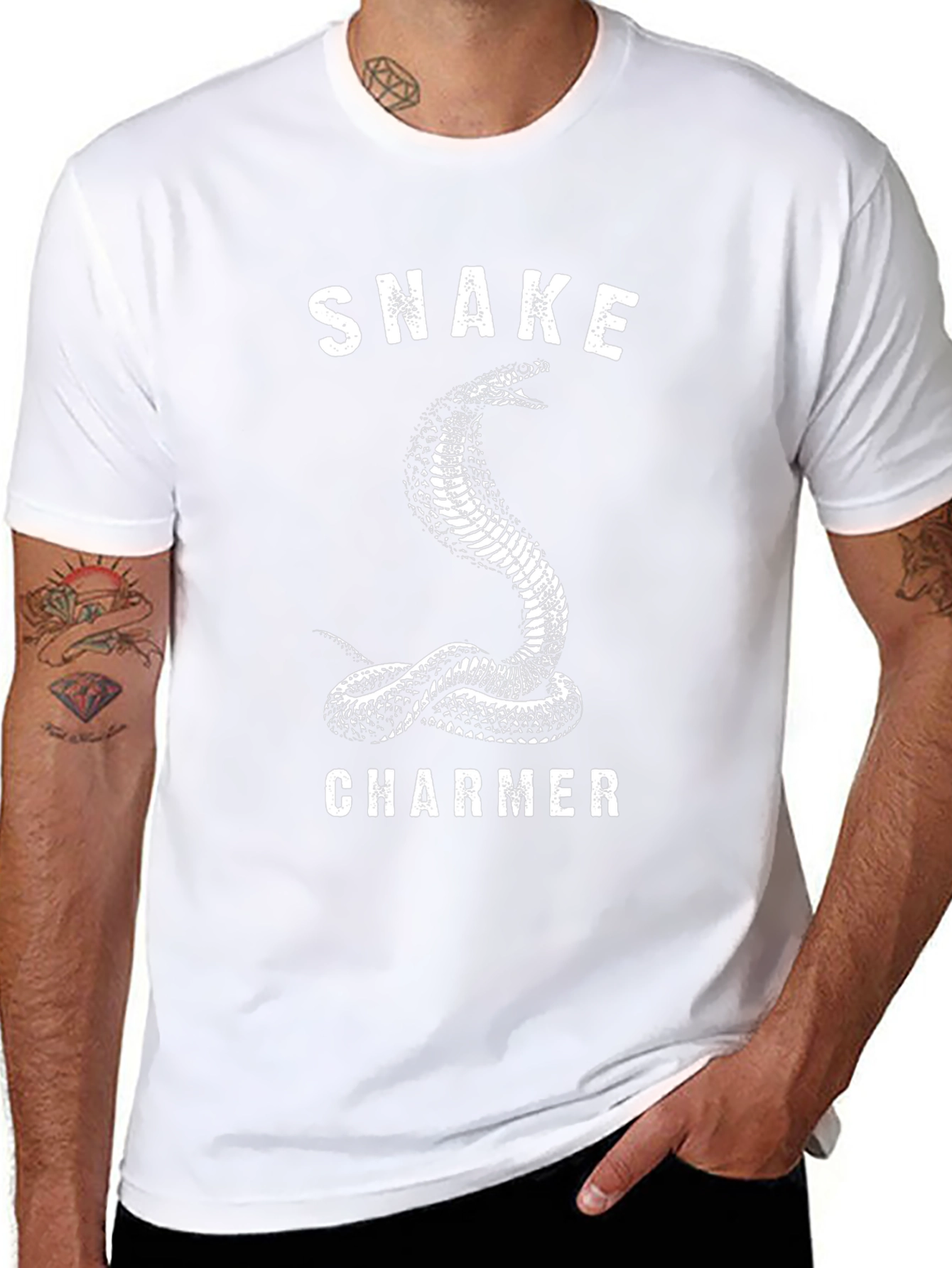 Snake Charmer Graphic Tee - Black Cotton