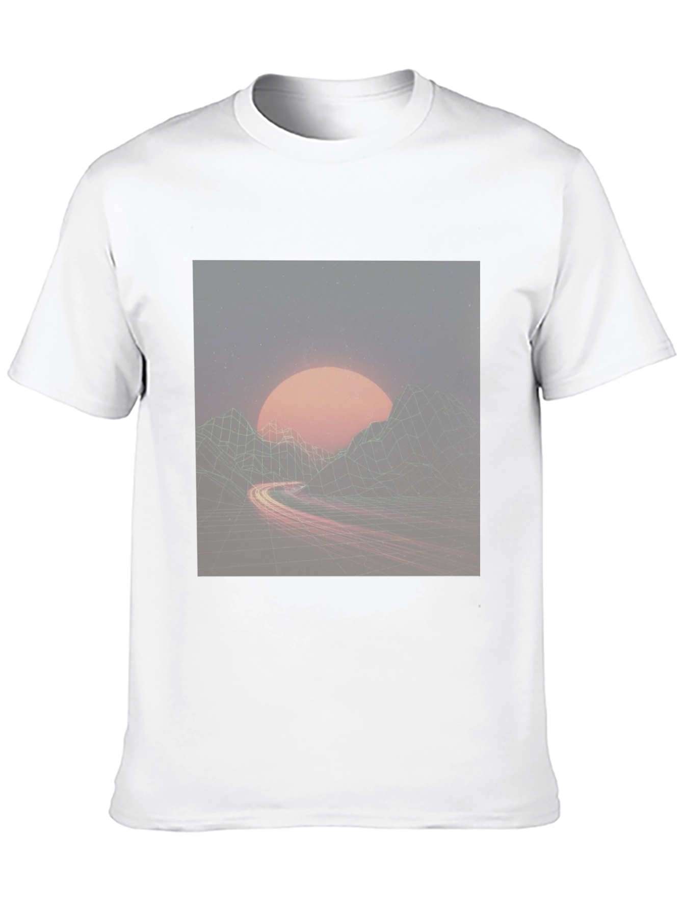 Retro Wave Sunset T-Shirt - Classic Black Tee