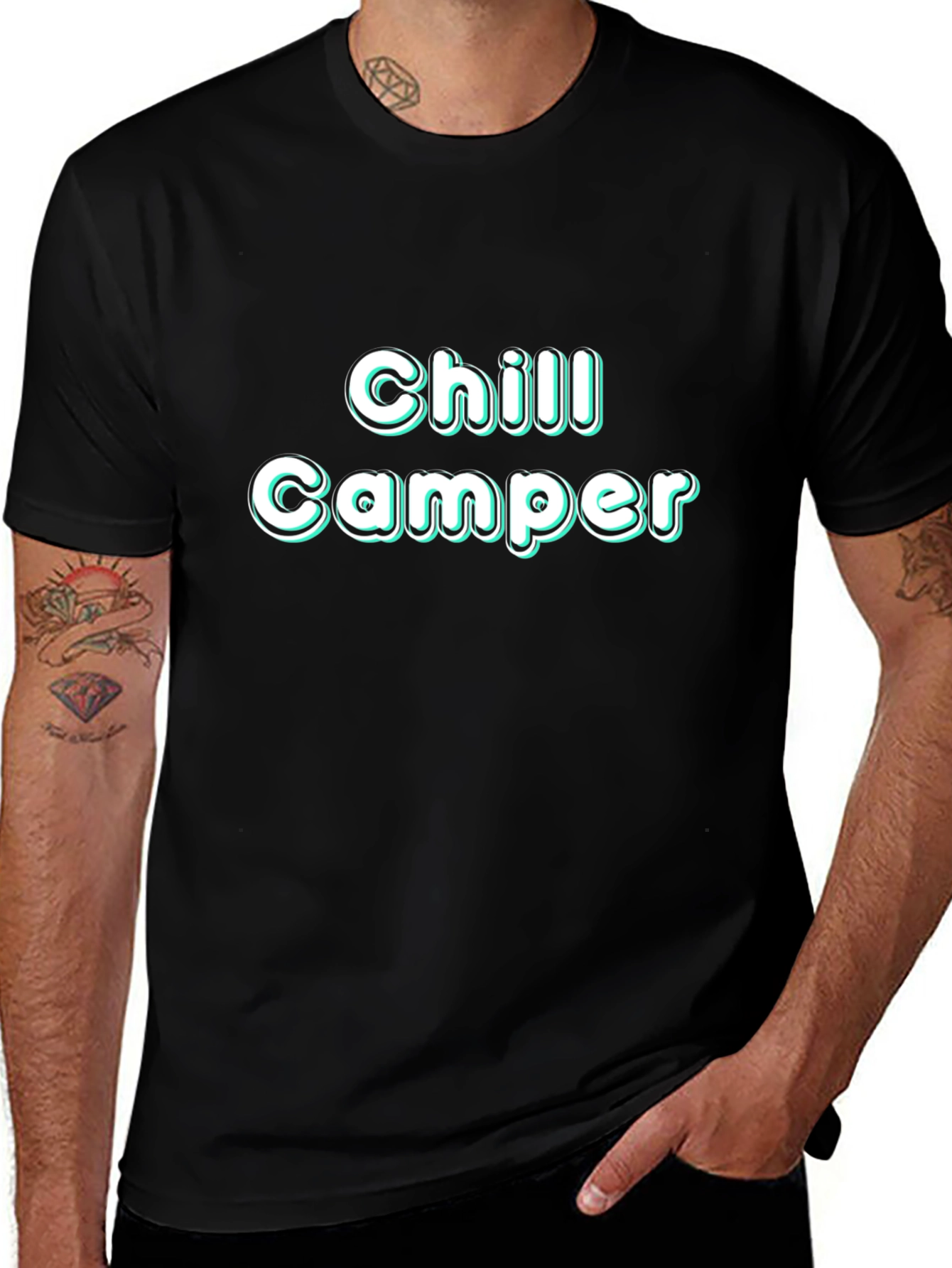Chill Camper Black T-Shirt