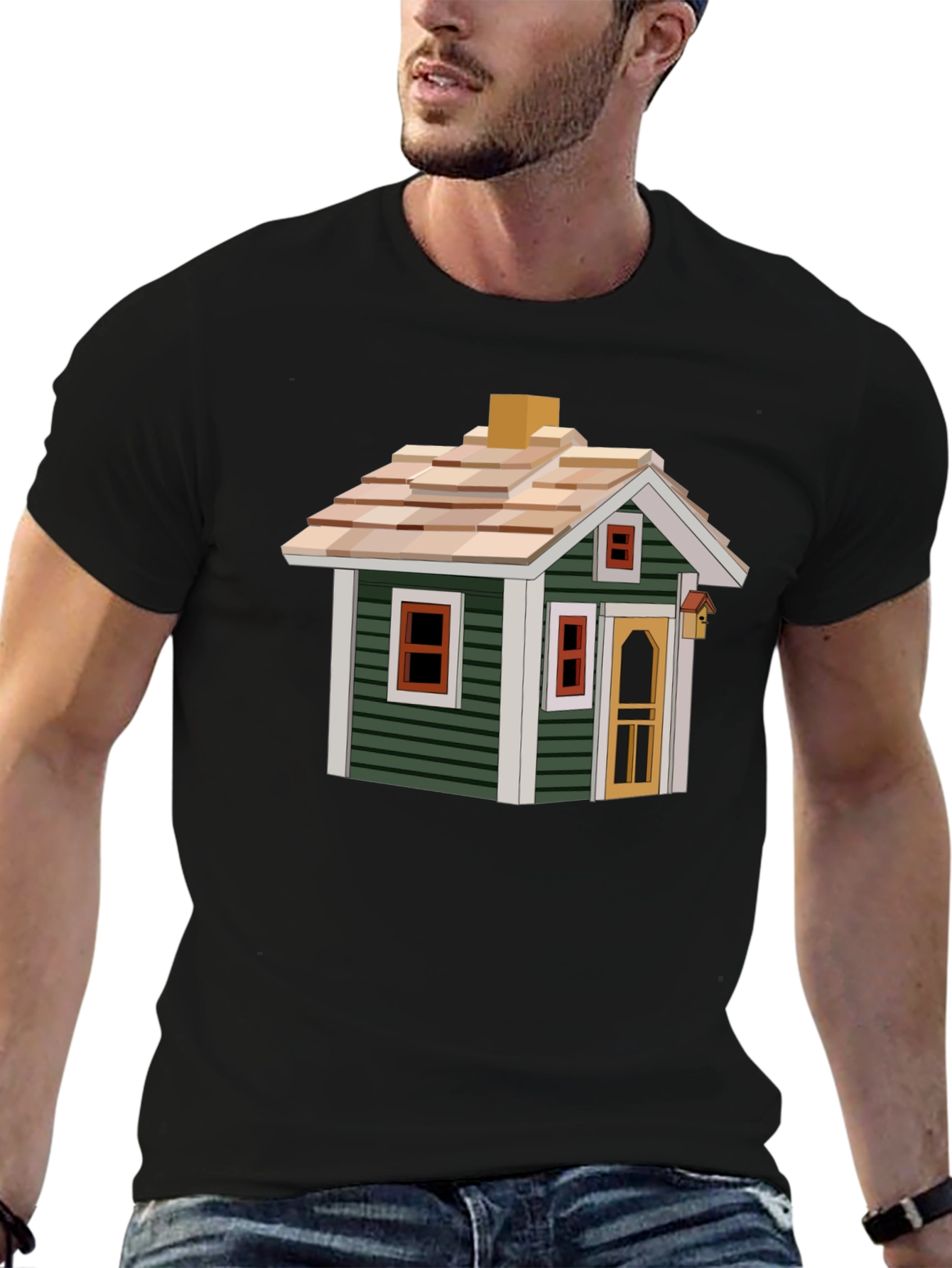 Cute House Graphic T-Shirt