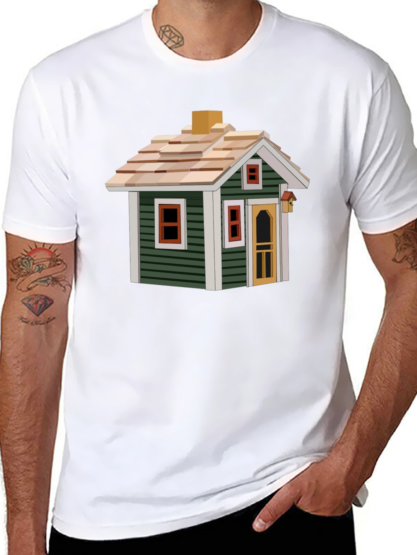 Cute House Graphic T-Shirt