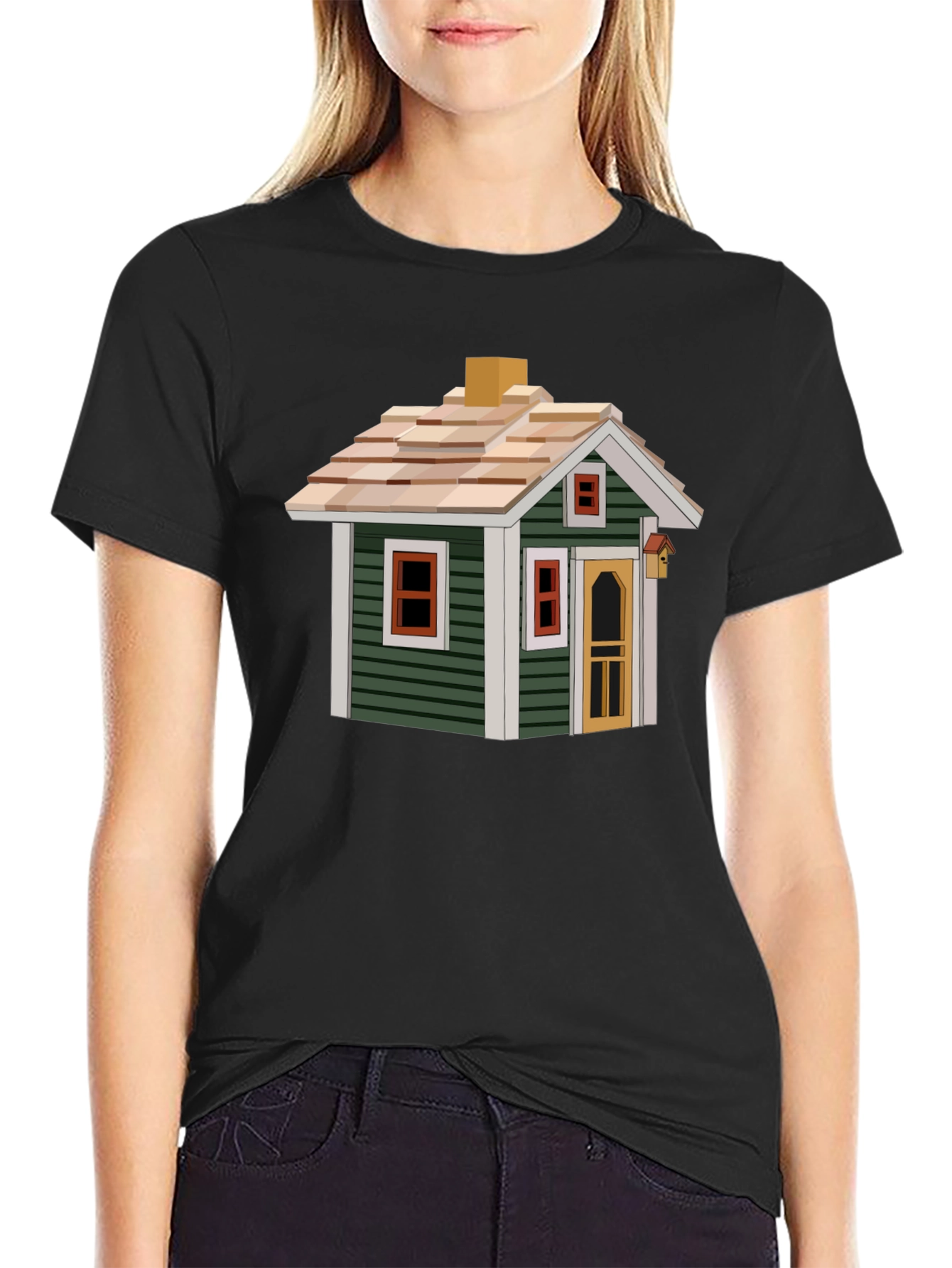 Cute House Graphic T-Shirt