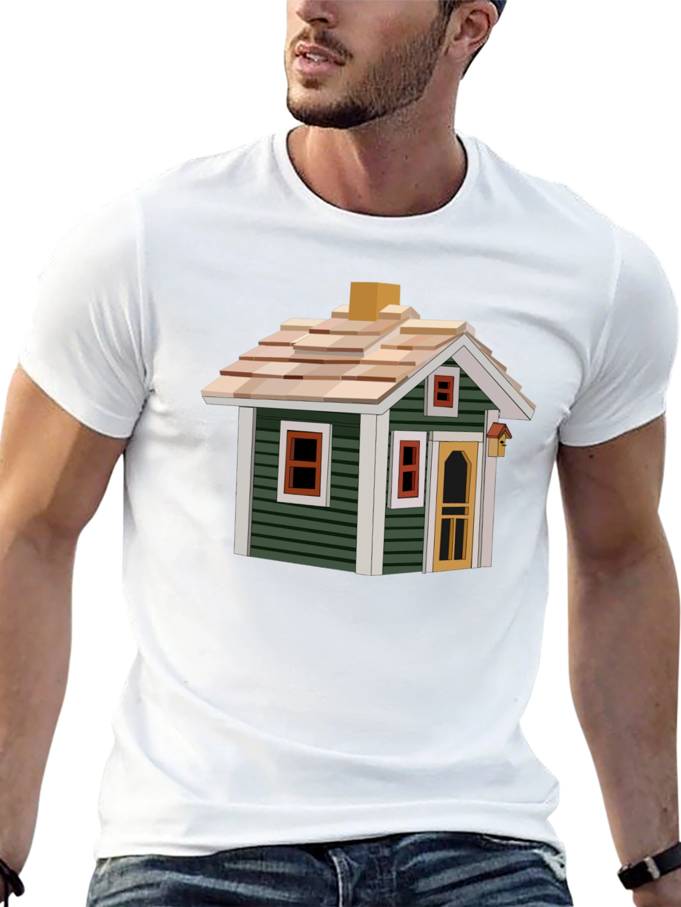 Cute House Graphic T-Shirt