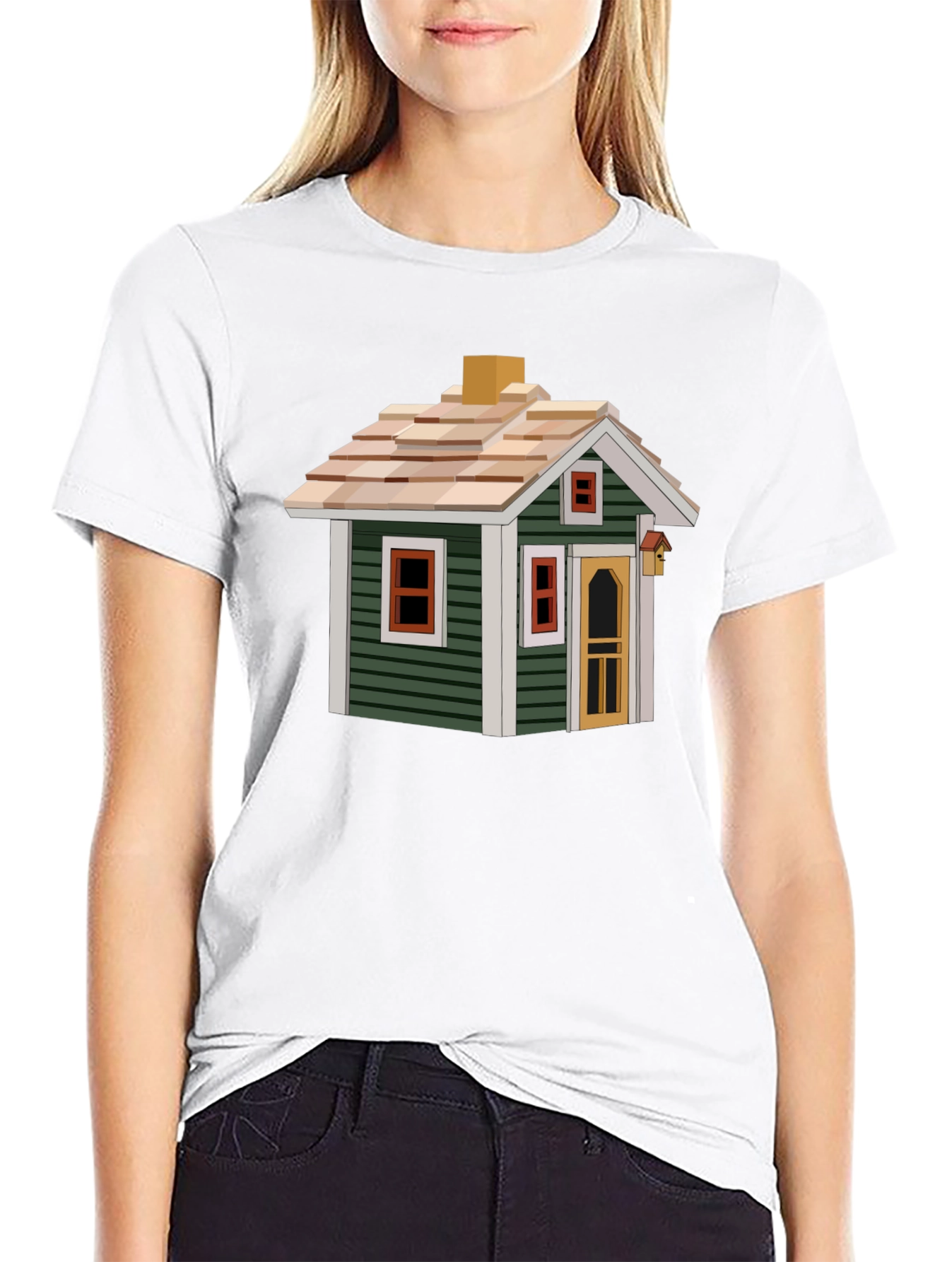 Cute House Graphic T-Shirt