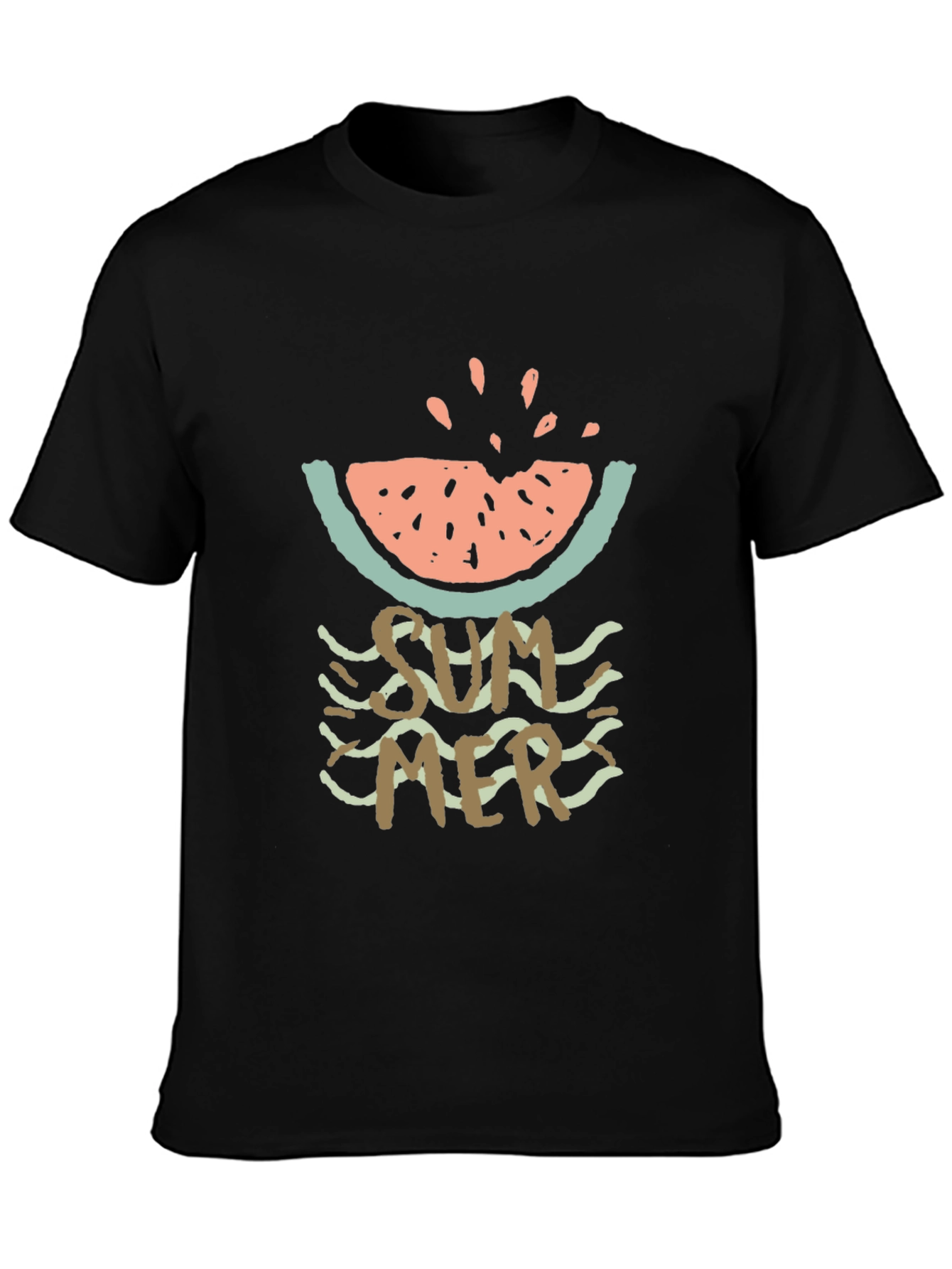 Summer Watermelon Graphic Tee - Casual Mens T-Shirt