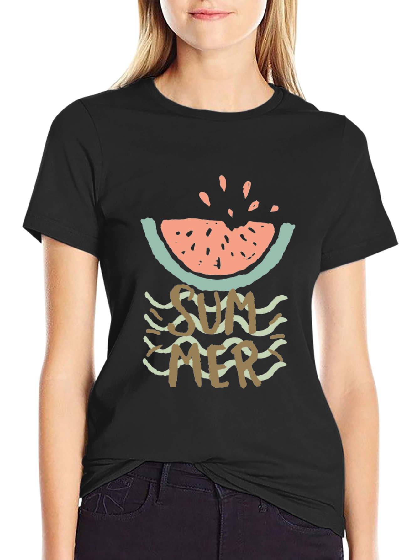 Summer Watermelon Graphic Tee - Casual Mens T-Shirt
