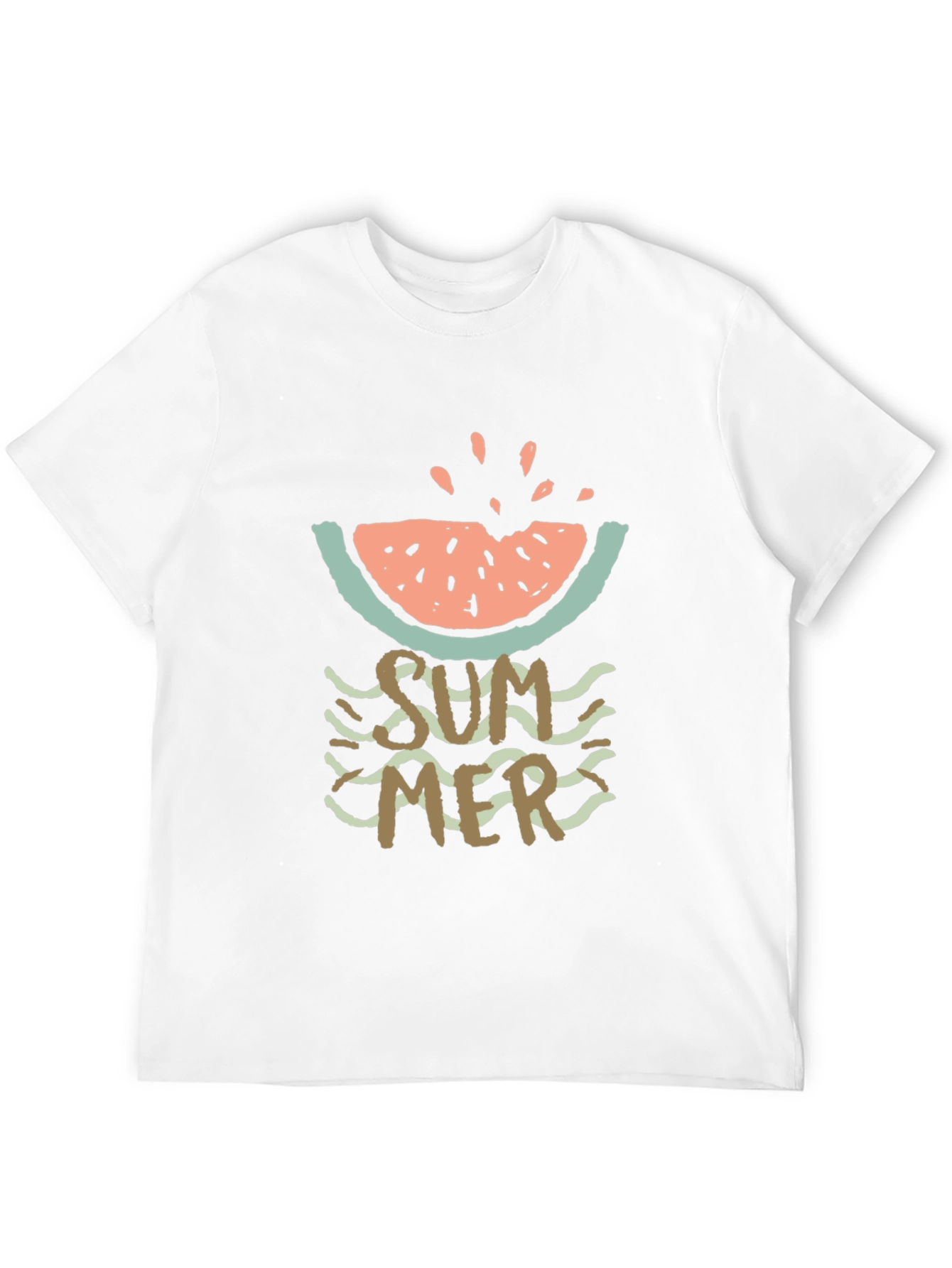 Summer Watermelon Graphic Tee - Casual Mens T-Shirt