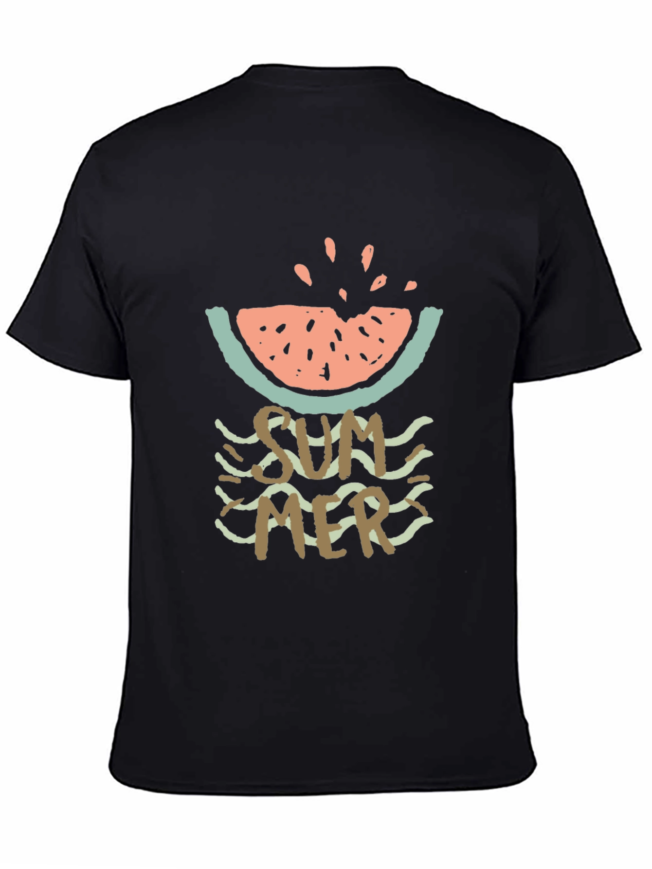 Summer Watermelon Graphic Tee - Casual Mens T-Shirt
