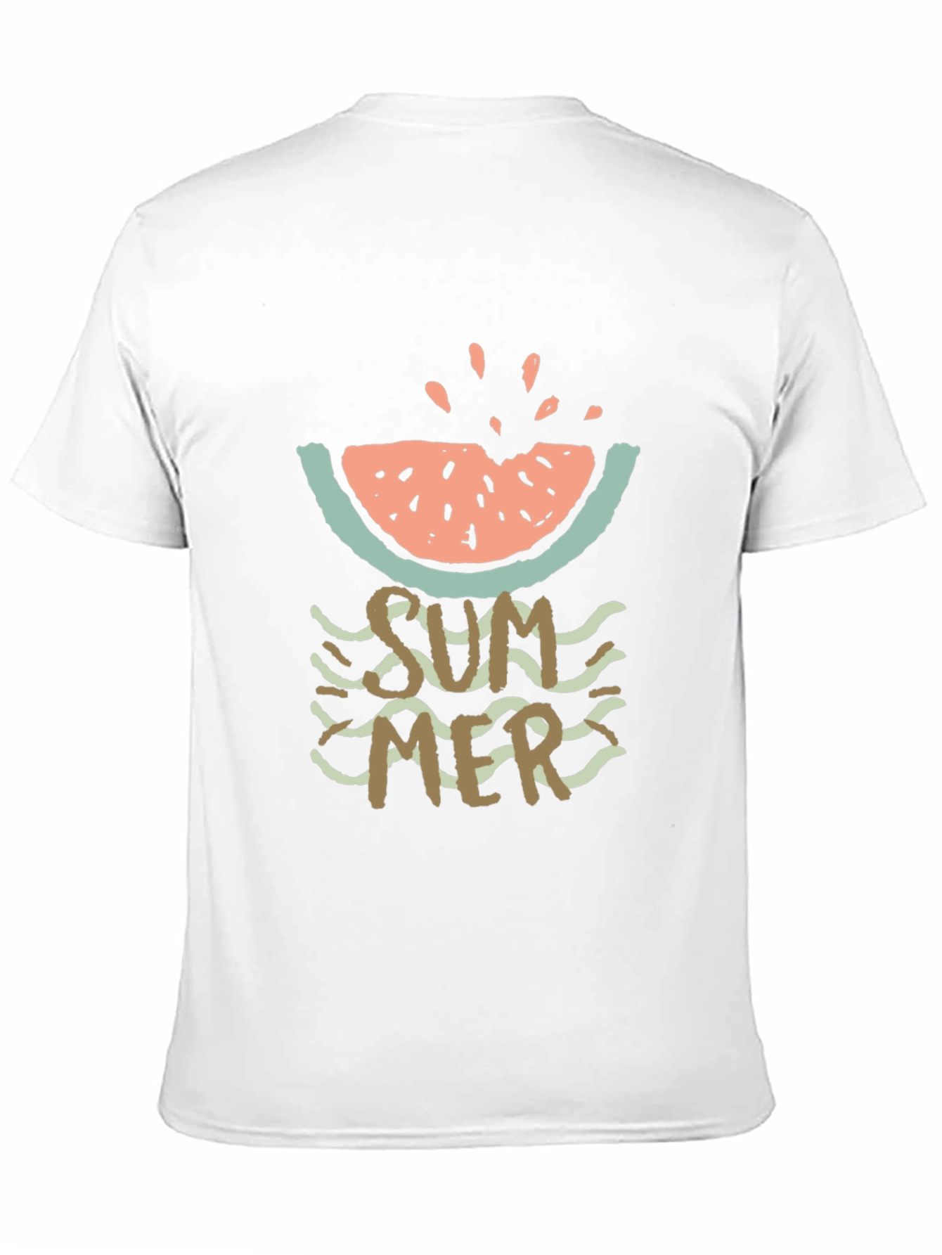 Summer Watermelon Graphic Tee - Casual Mens T-Shirt