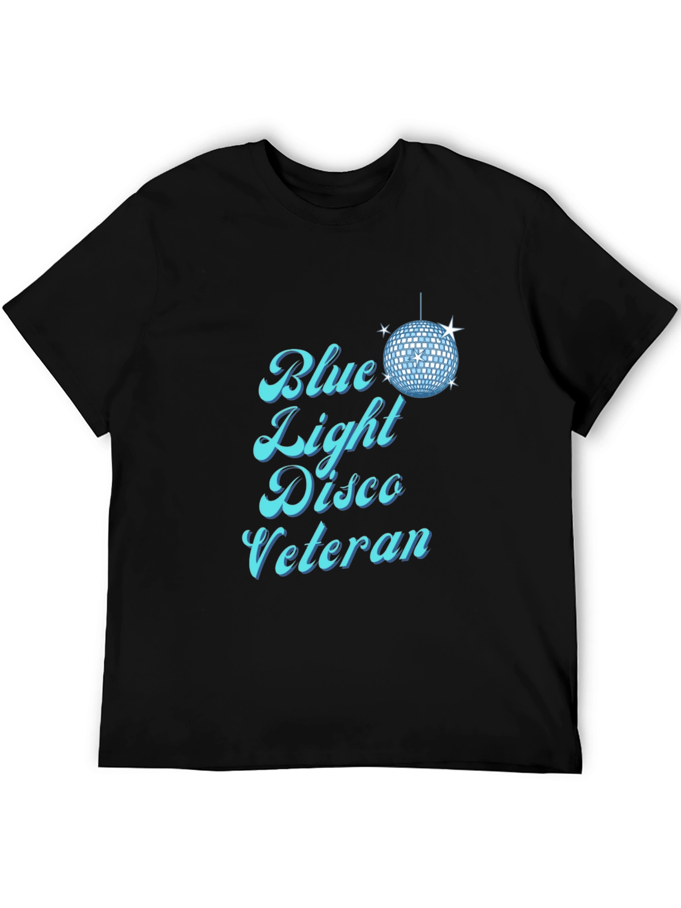 Blue Light Disco Veteran Black T-Shirt
