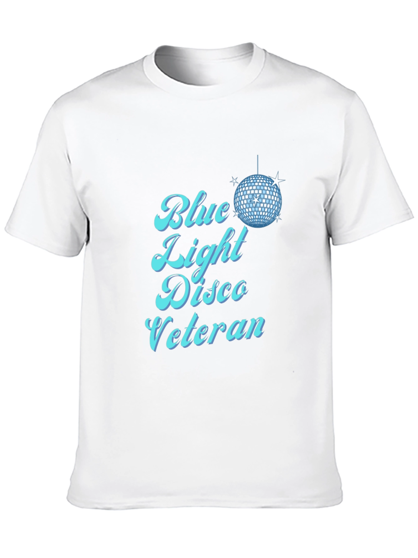 Blue Light Disco Veteran Black T-Shirt