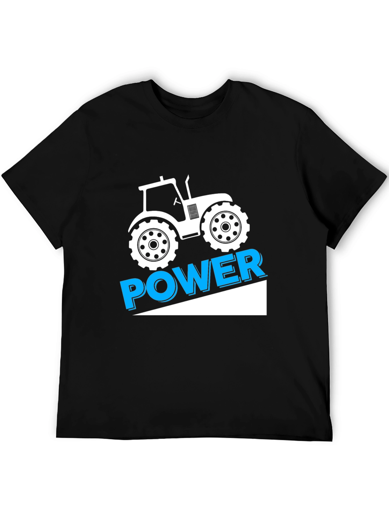 Tractor Power Graphic Tee - Black Cotton T-Shirt