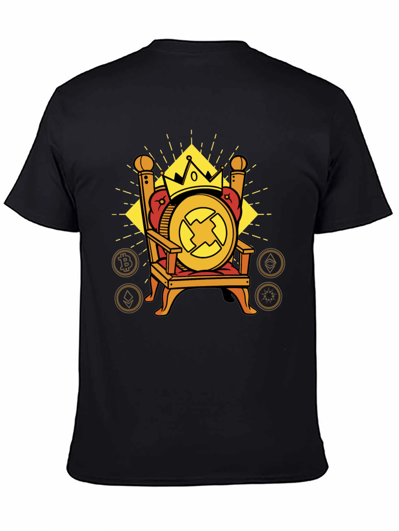 Crypto King T-Shirt - Bitcoin Ethereum and More