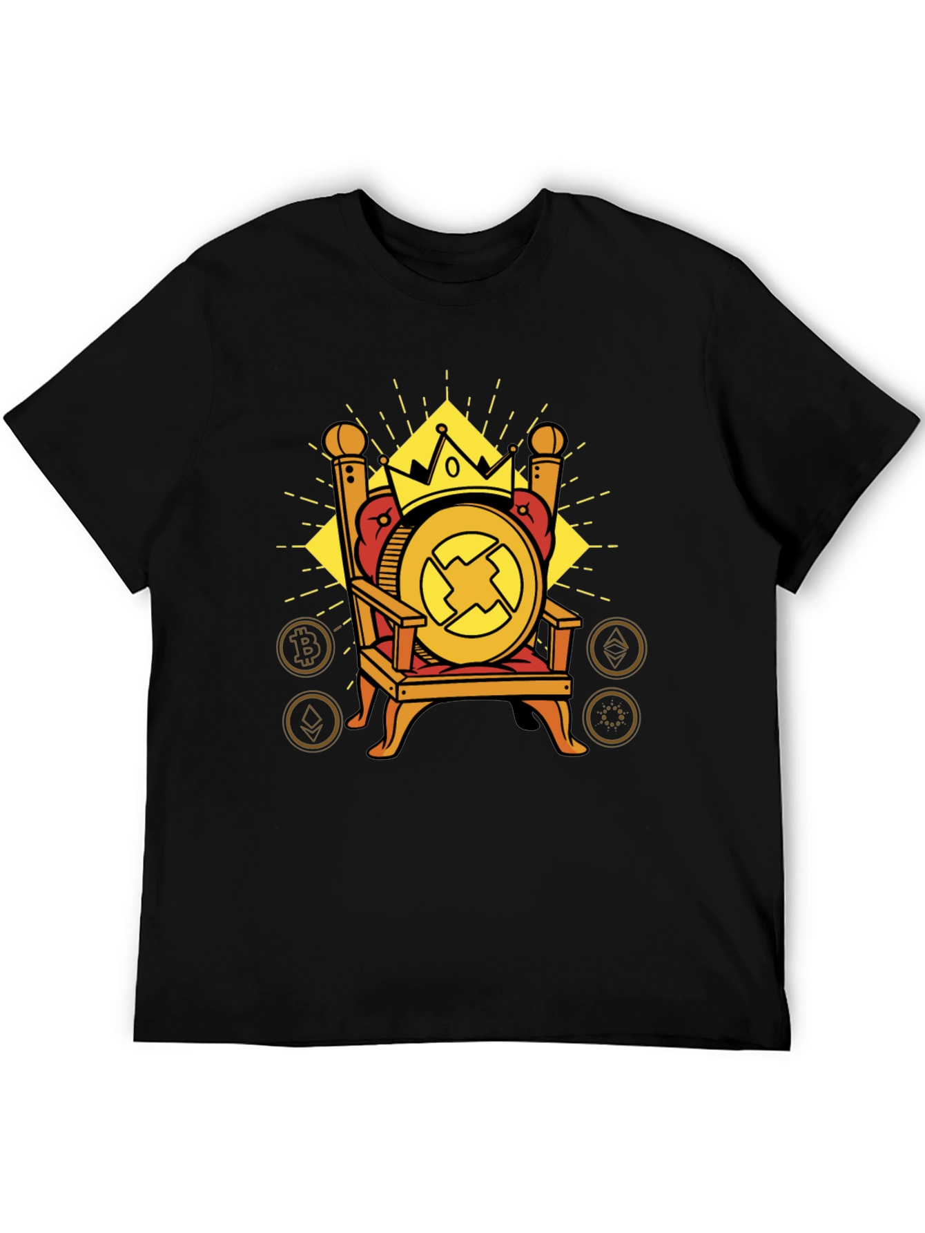 Crypto King T-Shirt - Bitcoin Ethereum and More