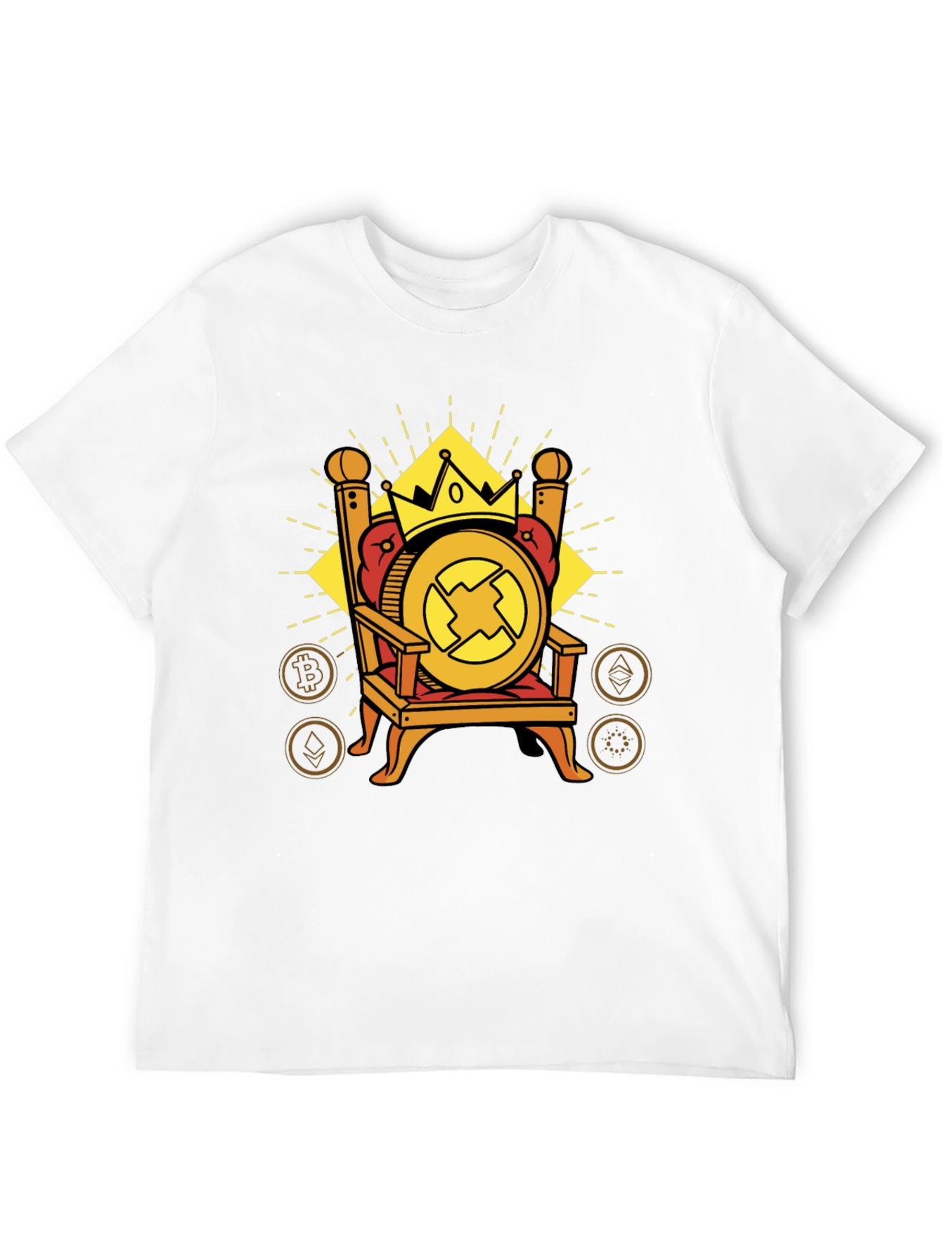 Crypto King T-Shirt - Bitcoin Ethereum and More
