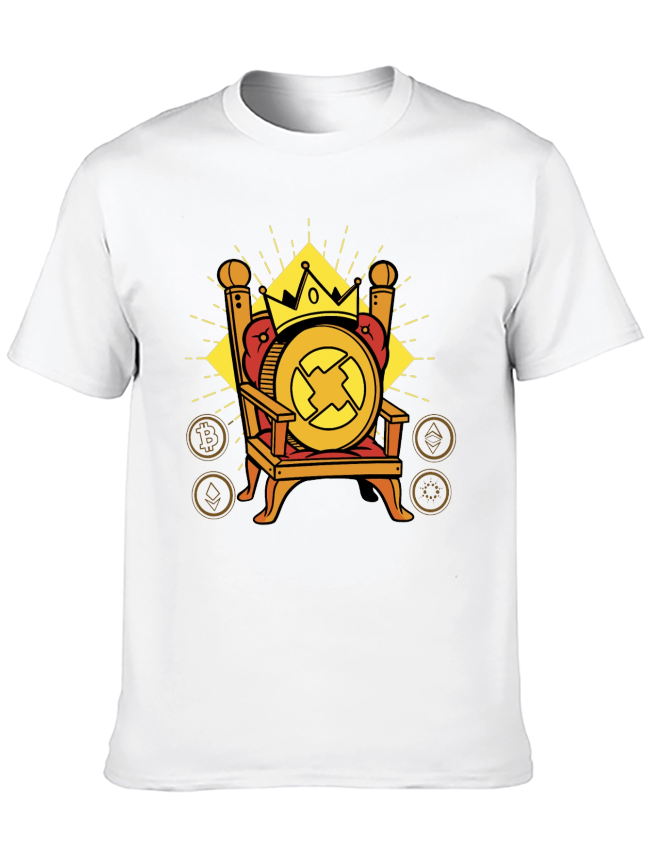 Crypto King T-Shirt - Bitcoin Ethereum and More