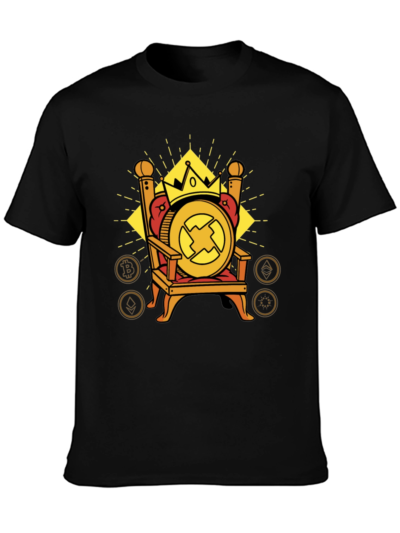 Crypto King T-Shirt - Bitcoin Ethereum and More