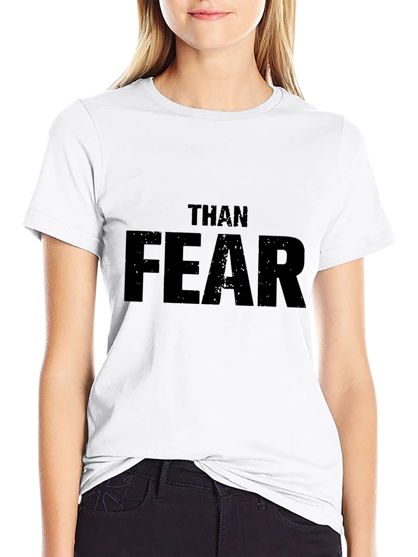 Than Fear Graphic Tee - Motivational Mens T-Shirt