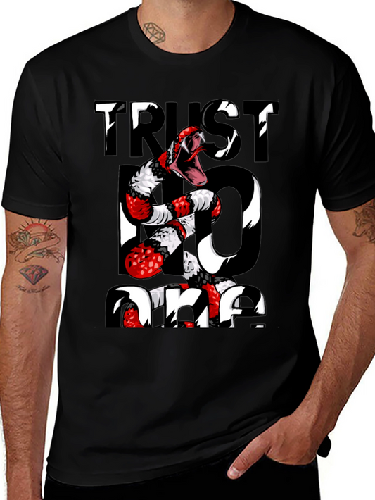 Trust No One Snake Graphic Tee - Black