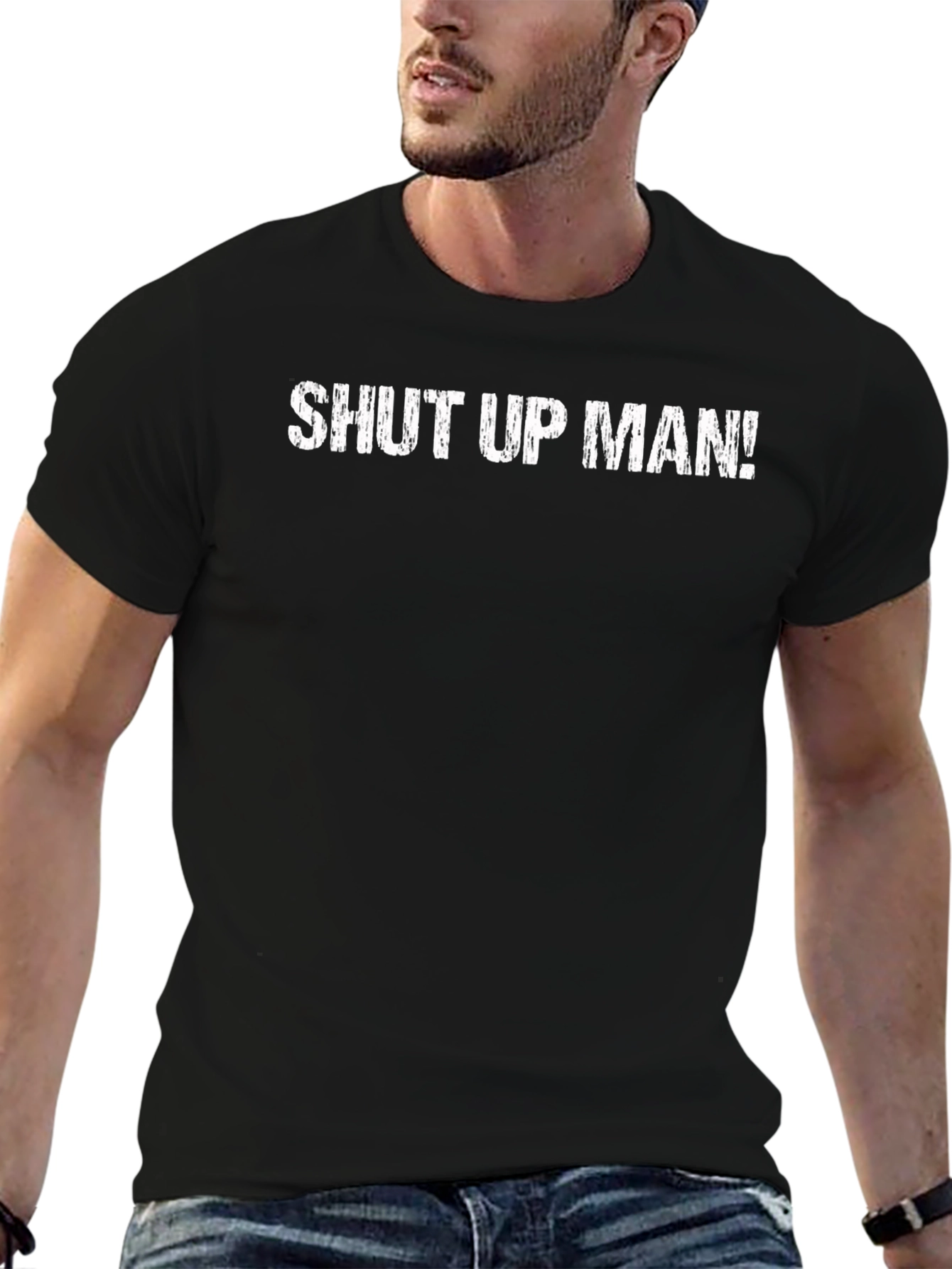 Shut Up Man! Graphic Tee - Classic Black T-Shirt