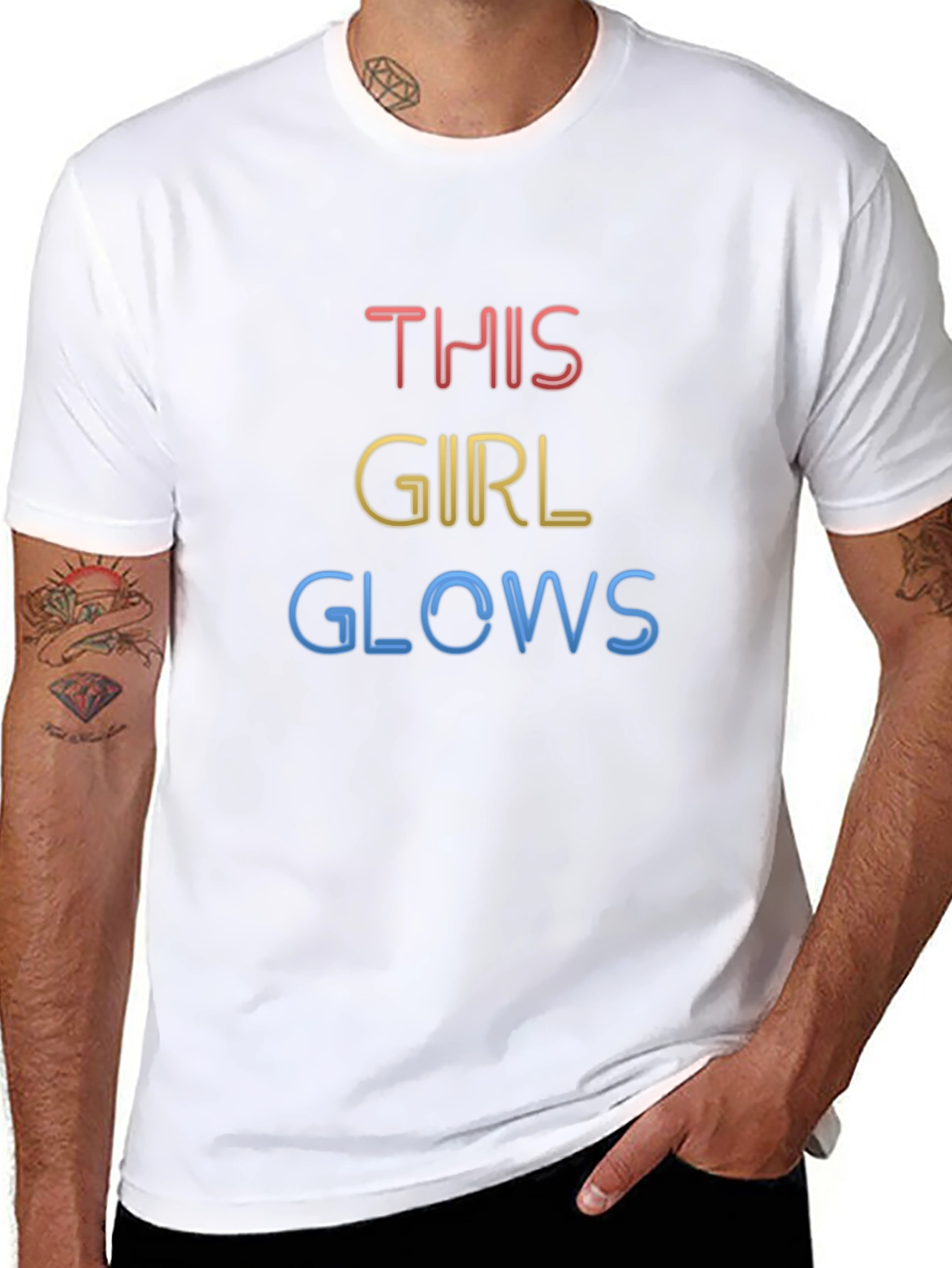 This Girl Glows Black Graphic Tee