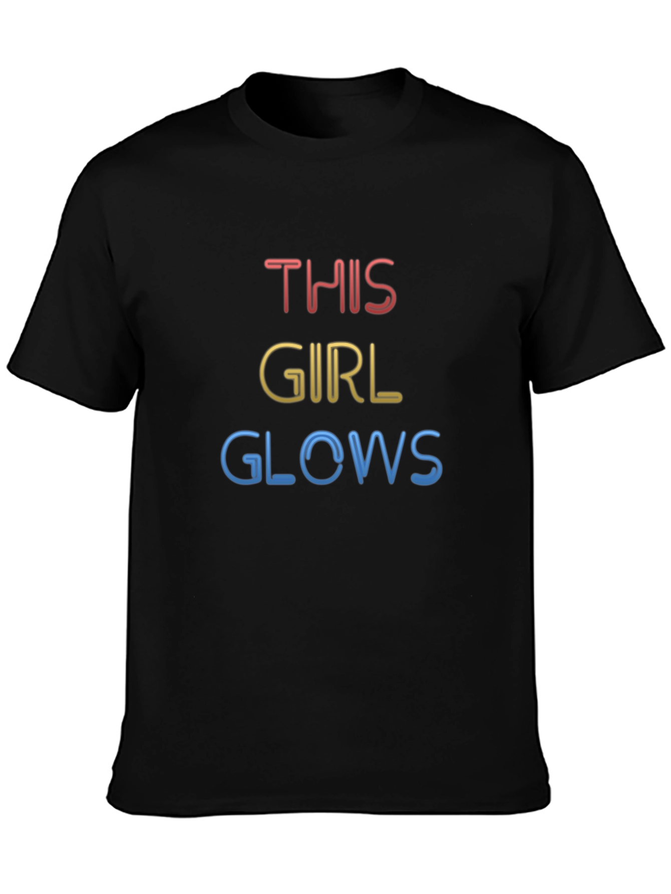 This Girl Glows Black Graphic Tee