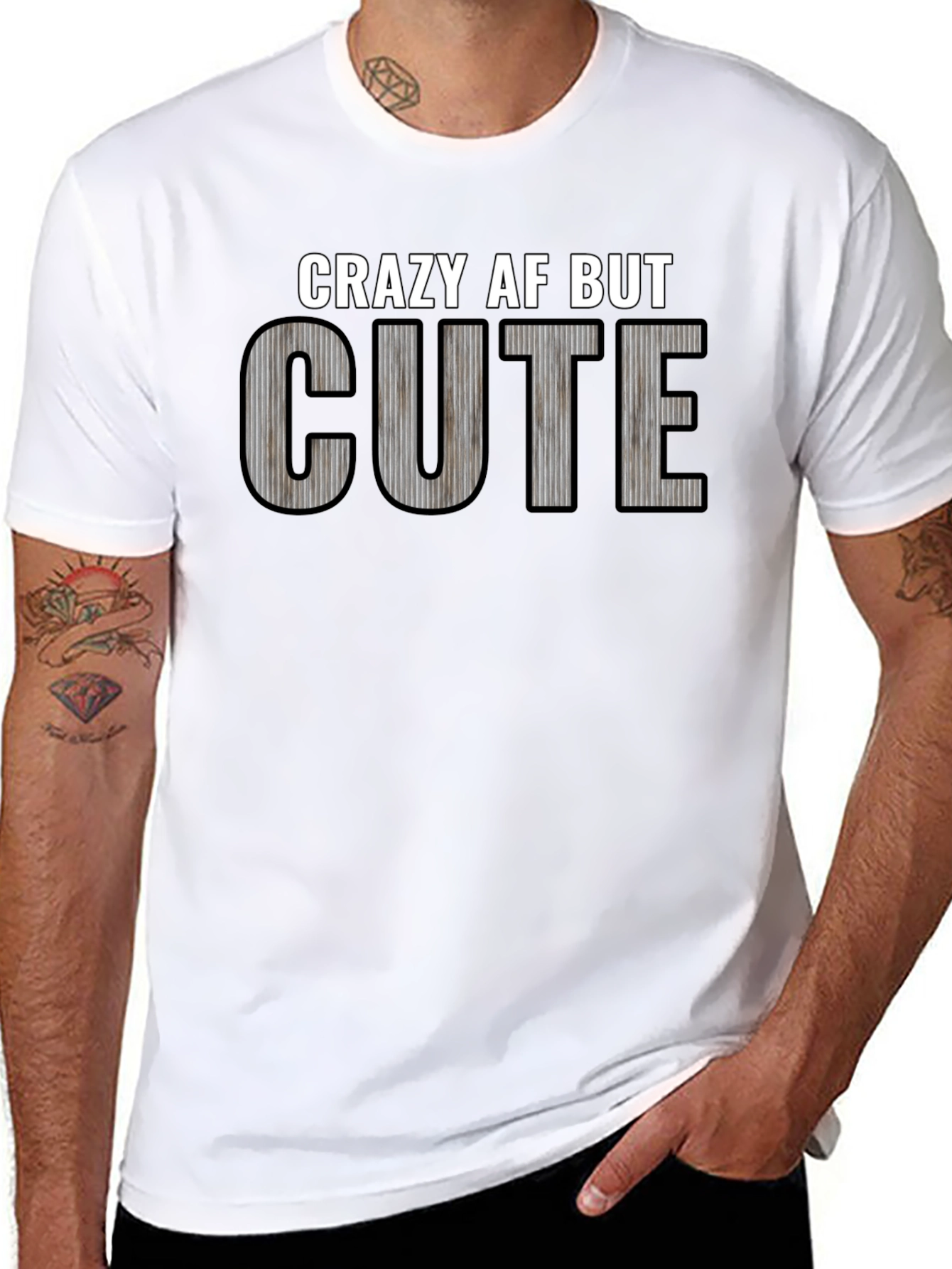 Crazy AF But Cute Graphic T-Shirt