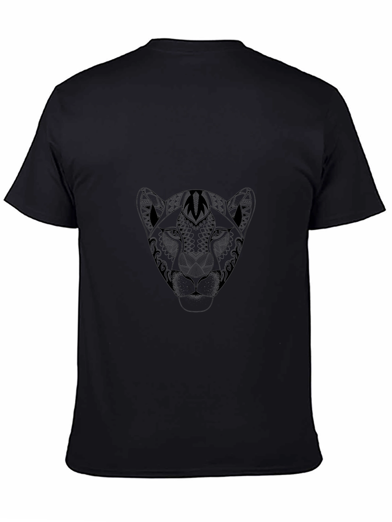 Black Tee with Animal Print