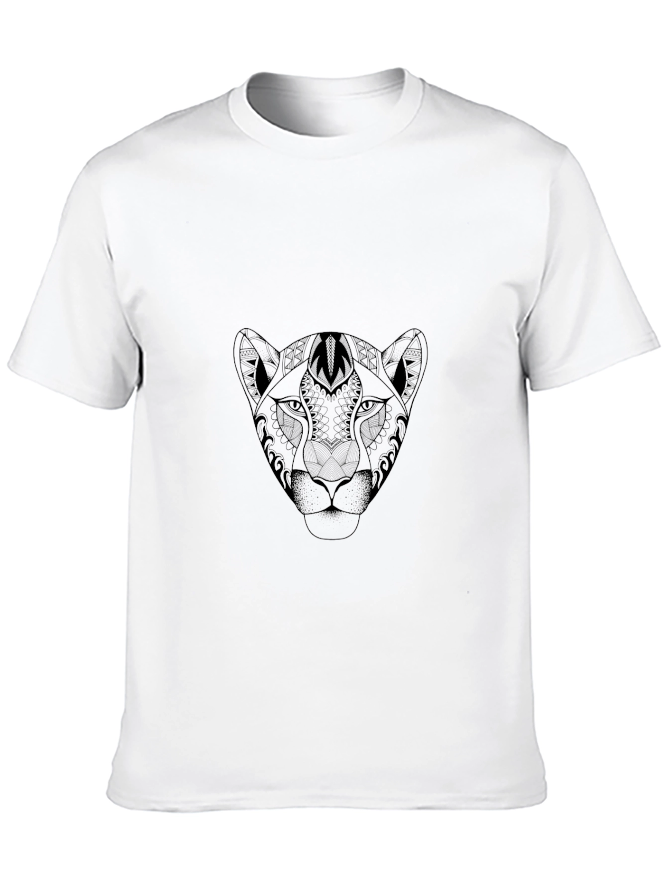 Black Tee with Animal Print